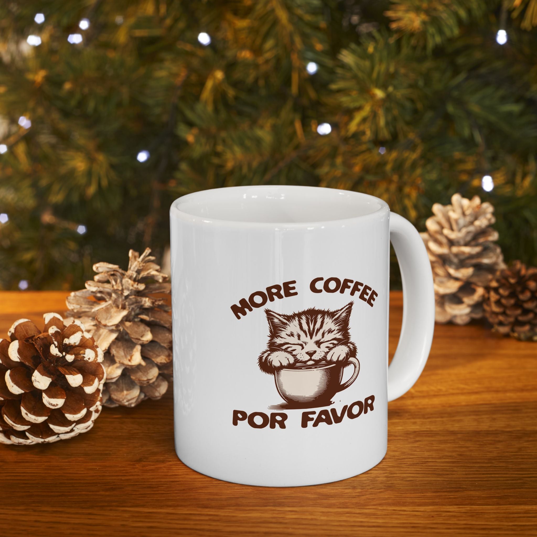 More Coffee Por Favor Funny Ceramic Mug, (11oz, 15oz), Gift for Mom, Gift for Dad, Gift for Coffee Lovers, Gift for Friend