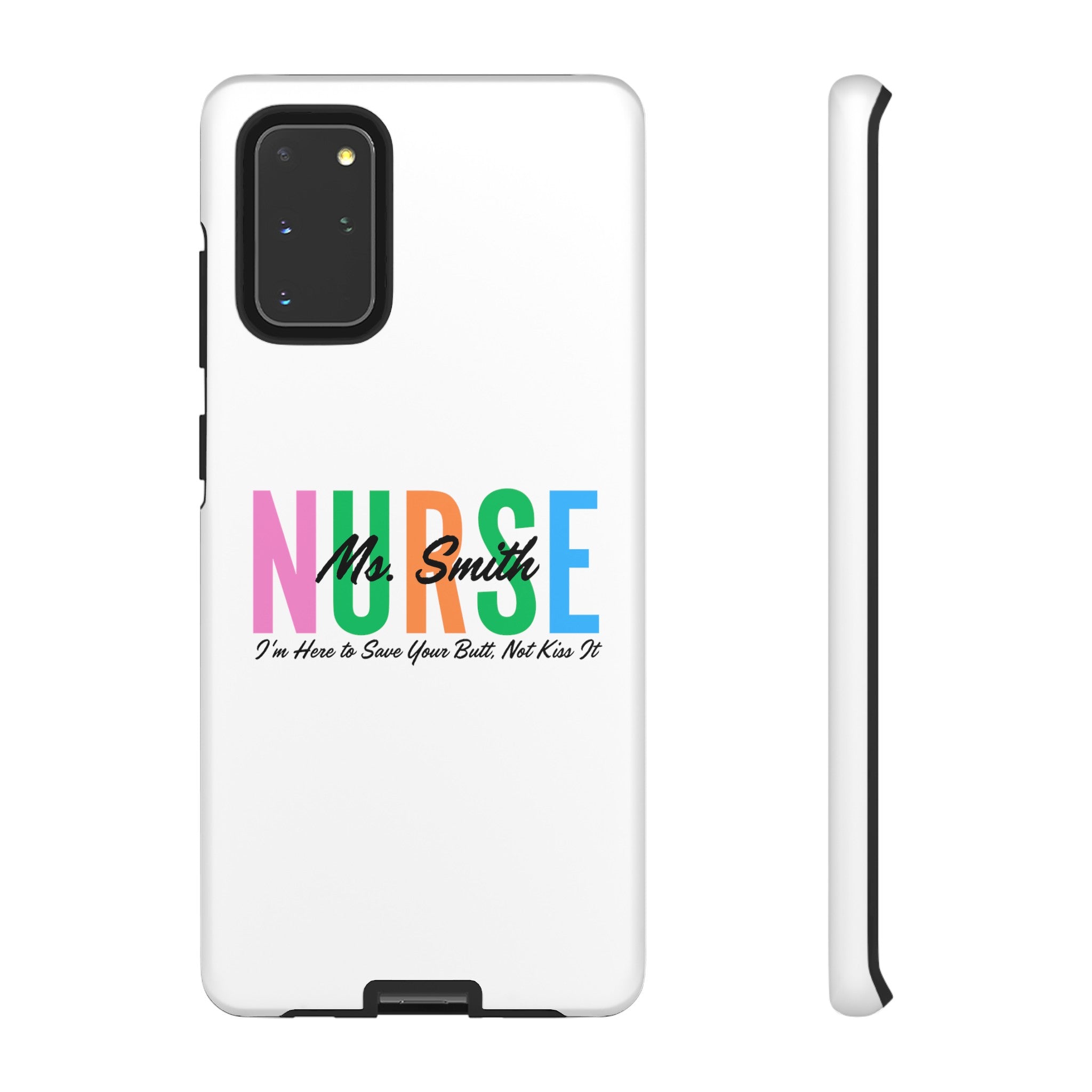 Personalized Nurse iPhones and Samsung Galaxy Tough Cases, Nurse Name, Gift for Nurse, Nurse's Appreciation