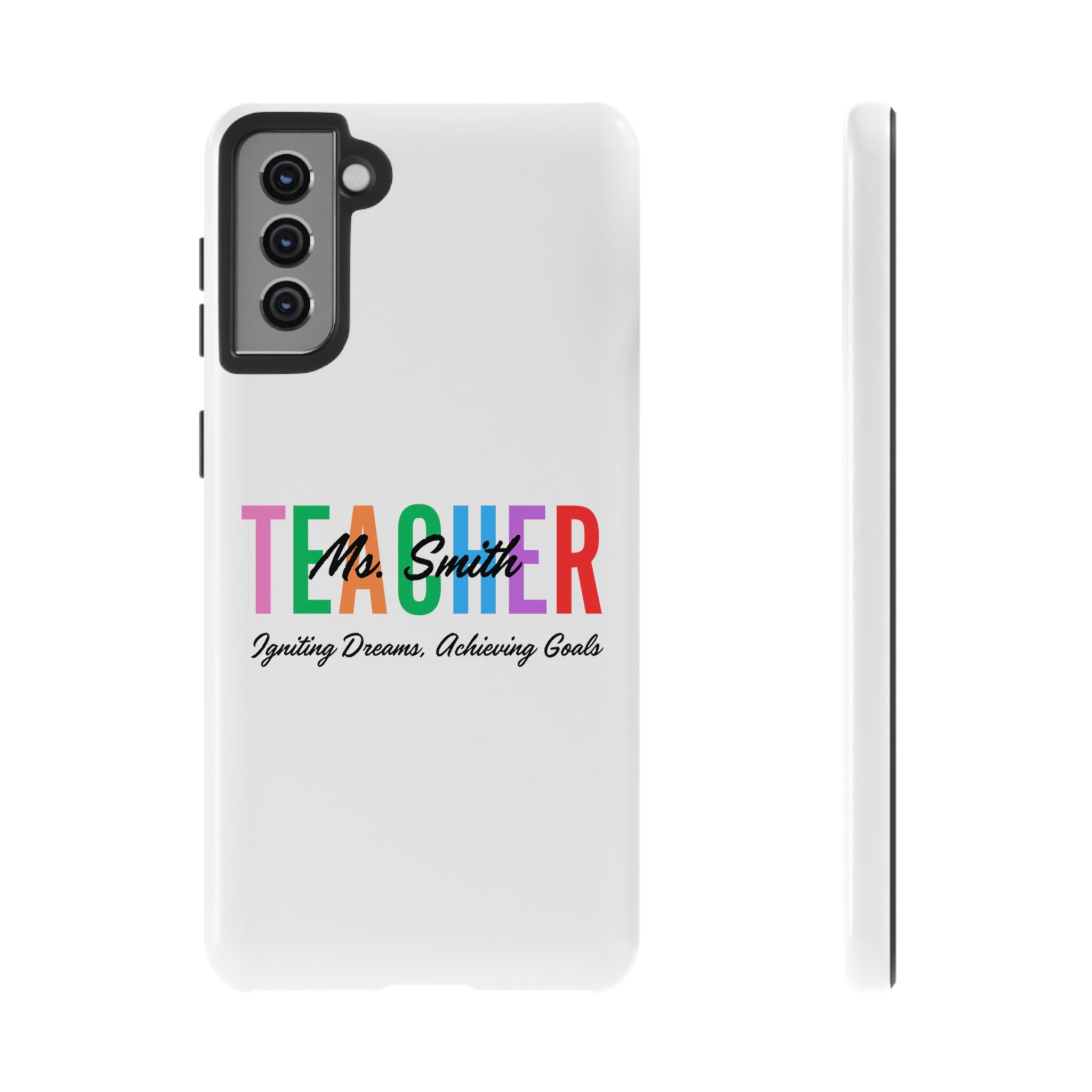 Personalized Teacher iPhones and Samsung Galaxy Tough Cases, Teacher Name, Gift for teacher, Teacher's Appreciation