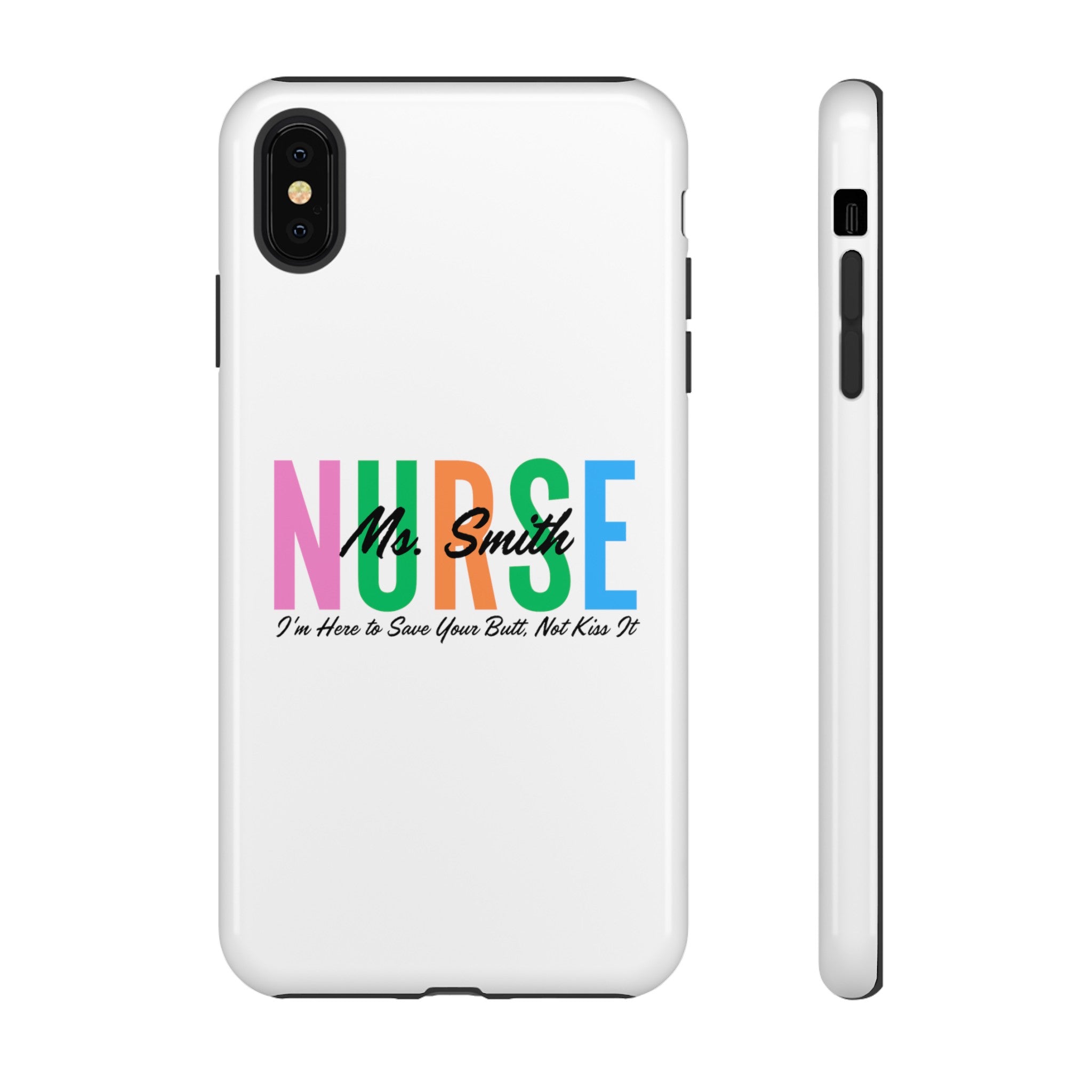 Personalized Nurse iPhones and Samsung Galaxy Tough Cases, Nurse Name, Gift for Nurse, Nurse's Appreciation