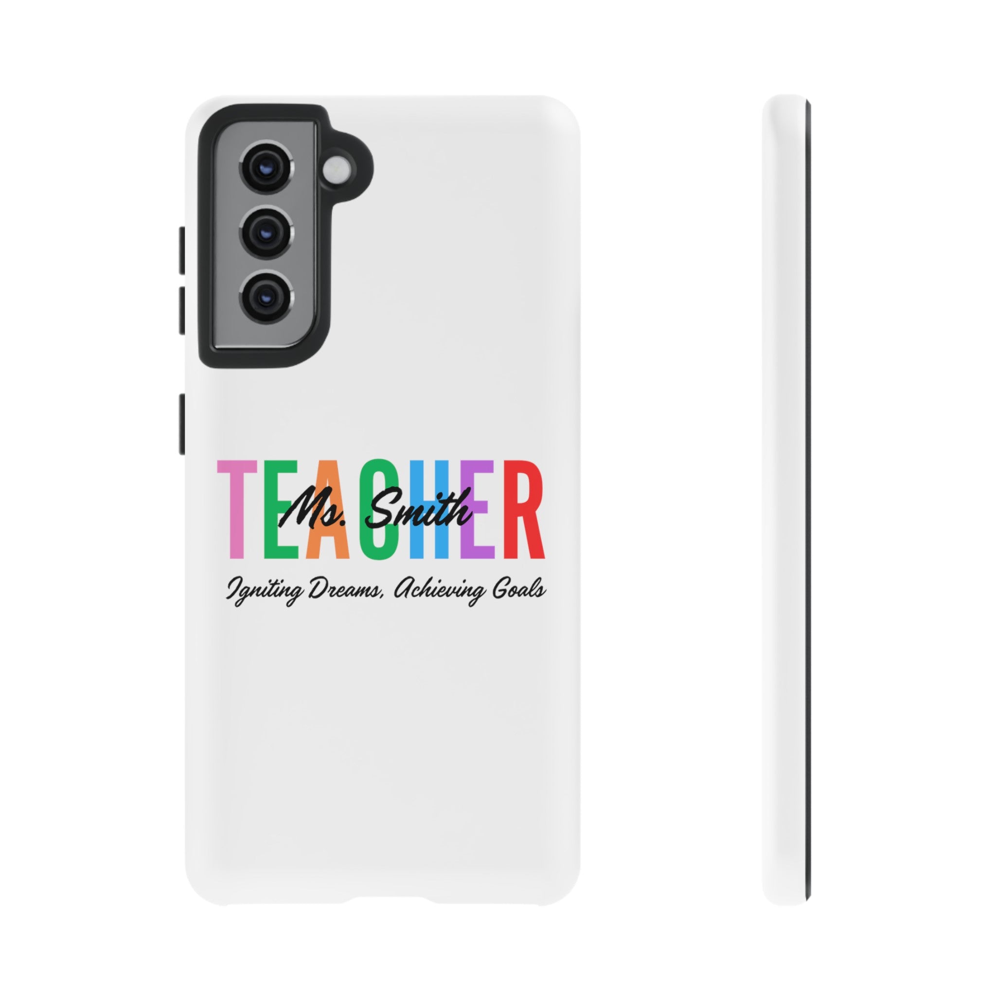 Personalized Teacher iPhones and Samsung Galaxy Tough Cases, Teacher Name, Gift for teacher, Teacher's Appreciation