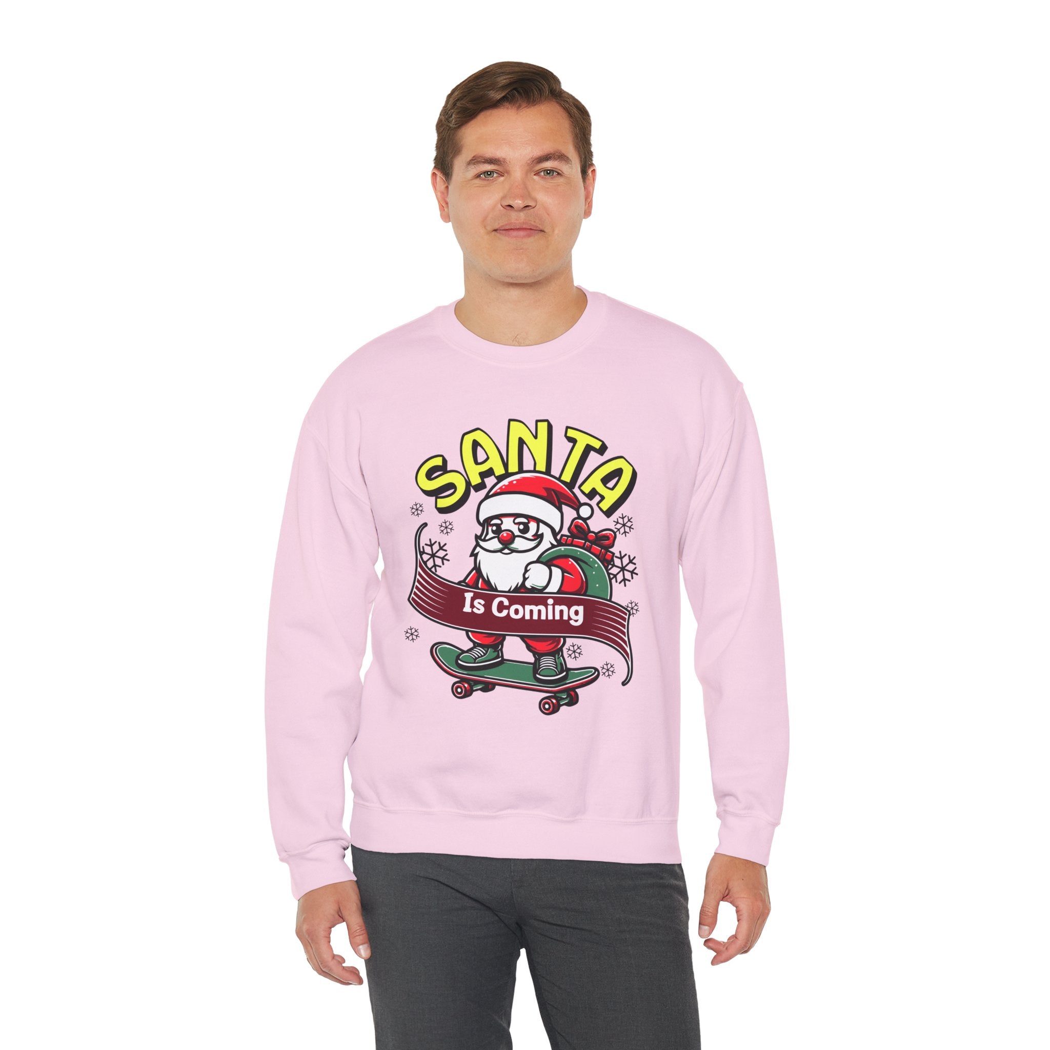 Christmas Sweatshirt, Santa Is coming Sweatshirt, Gifts for Christmas, Gifts for Mom, Gifts for Dad, Gifts for Him, Gifts for Her