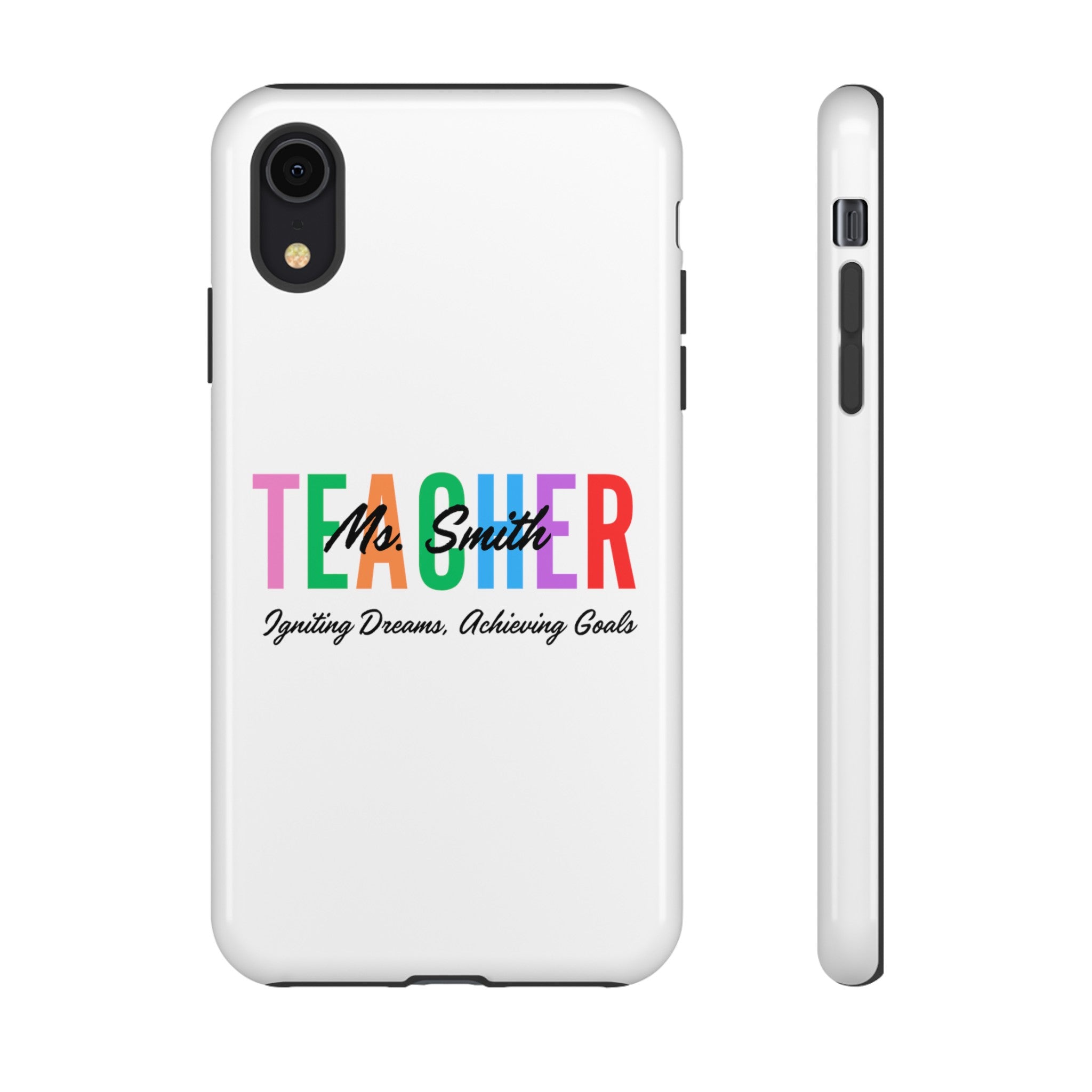 Personalized Teacher iPhones and Samsung Galaxy Tough Cases, Teacher Name, Gift for teacher, Teacher's Appreciation