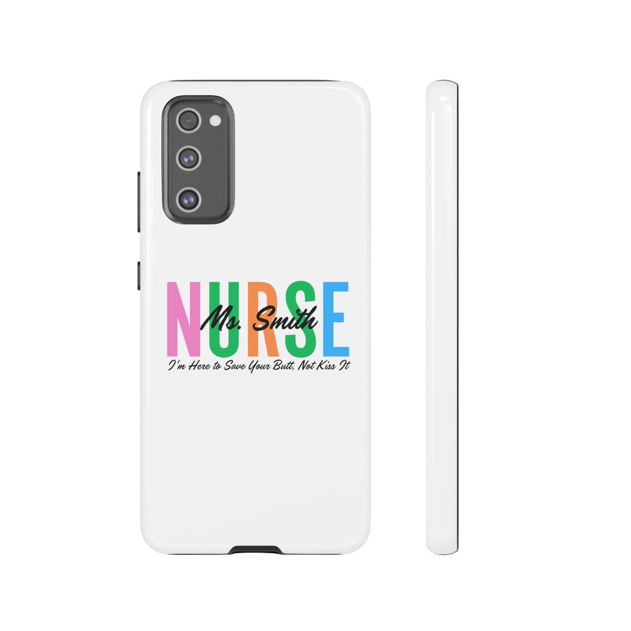 Personalized Nurse iPhones and Samsung Galaxy Tough Cases, Nurse Name, Gift for Nurse, Nurse's Appreciation