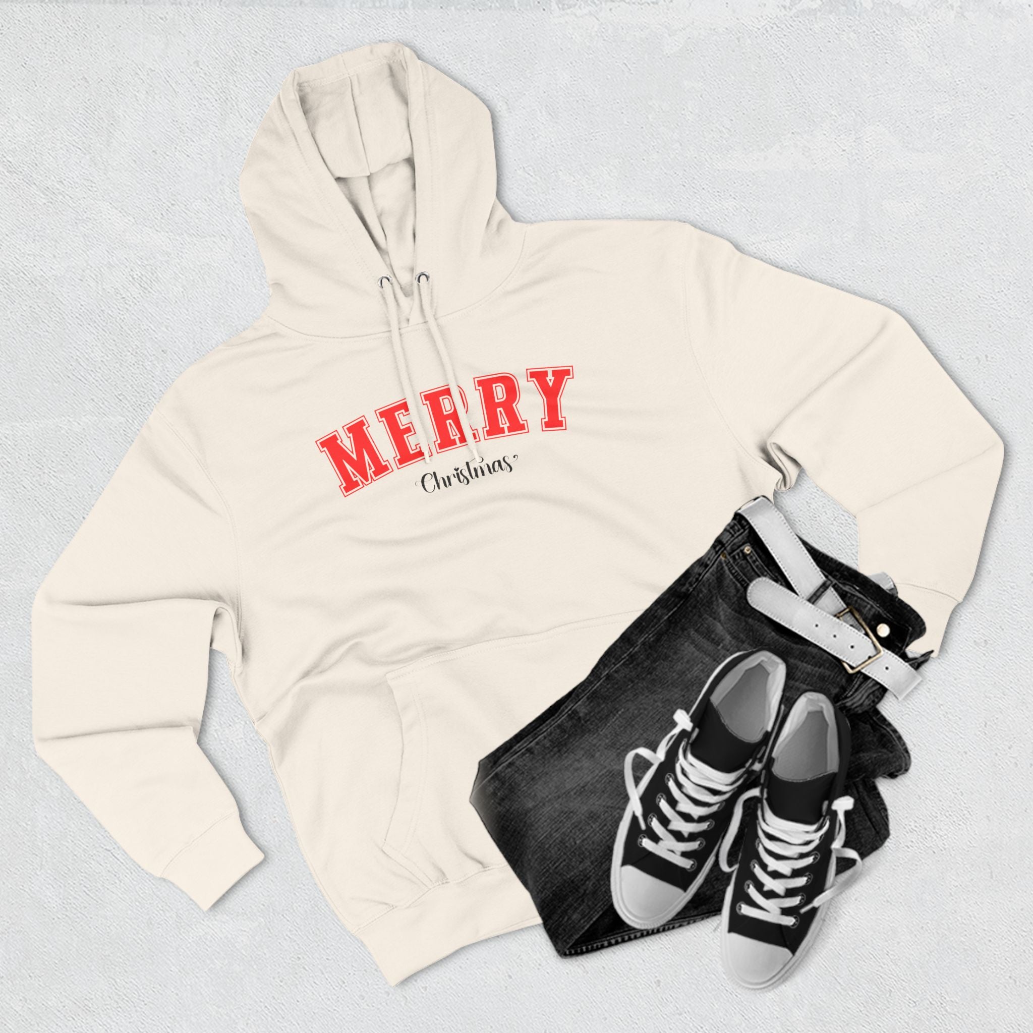 Christmas Hoodie, Christmas Sweater, Merry Christmas Fleece Hoodie for Cozy Holiday Comfort, Christmas Gift, Gift for Mom, Gift for Dad