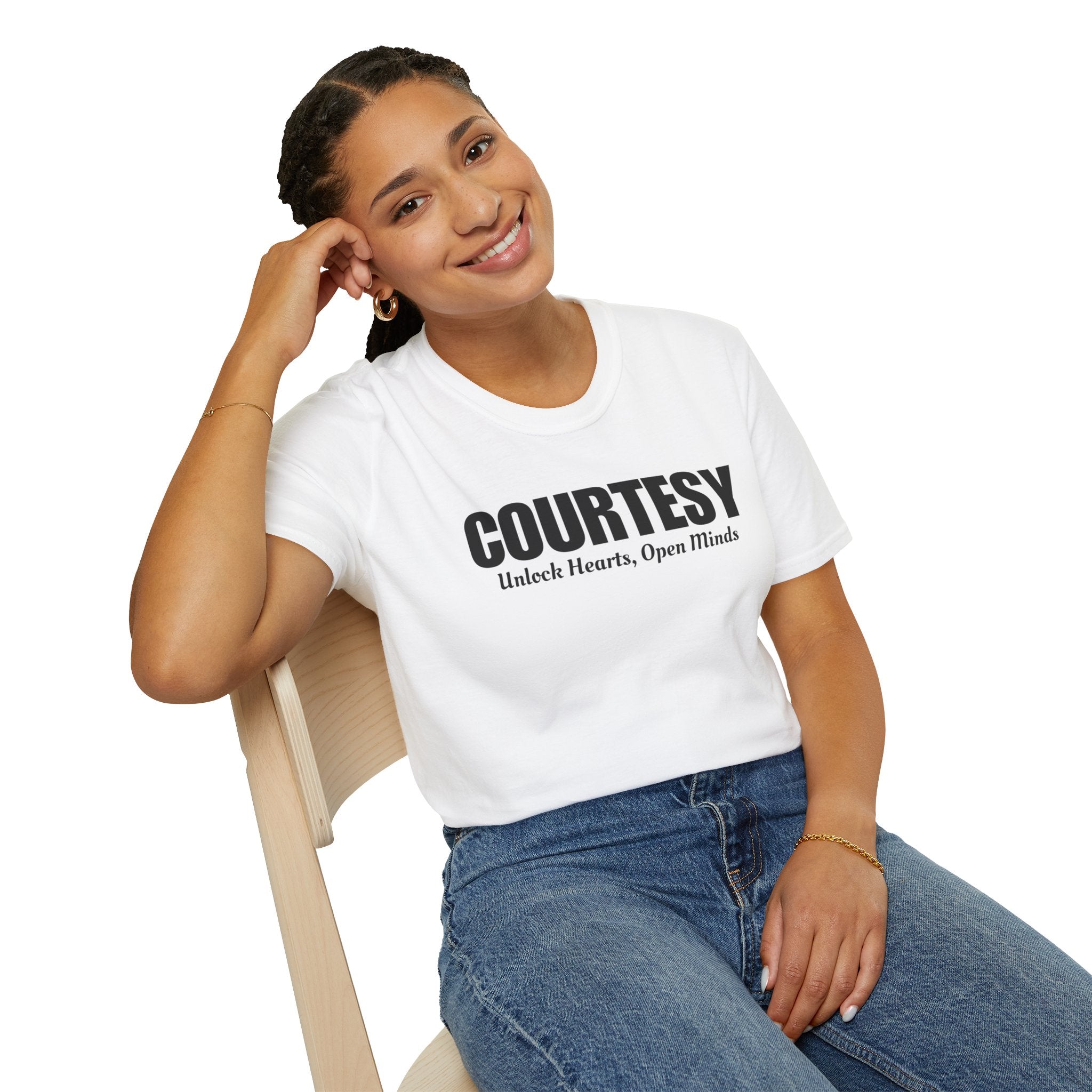 Courtesy T-shirt, Spread Courtesy, Awareness T-Shirt, Unlock Hearts, Stop Bullying, Anti-Bullying Shirt, Richness of Respect, Kindness, Open Minds
