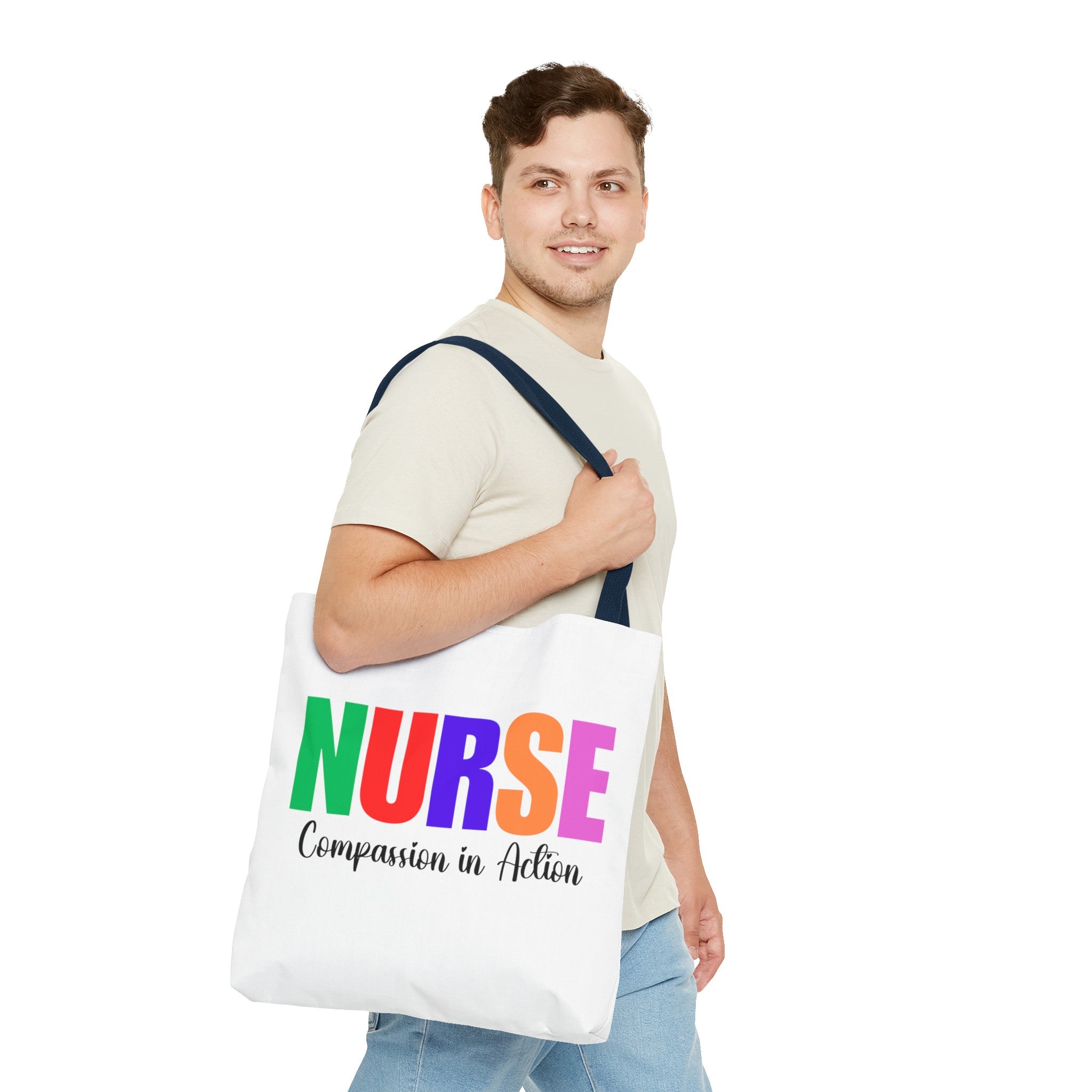 Nurse, Compassion In Action Tote Bag, Gift for Nurse, Nurse Appreciation Gift, Nurse Graduation Gift