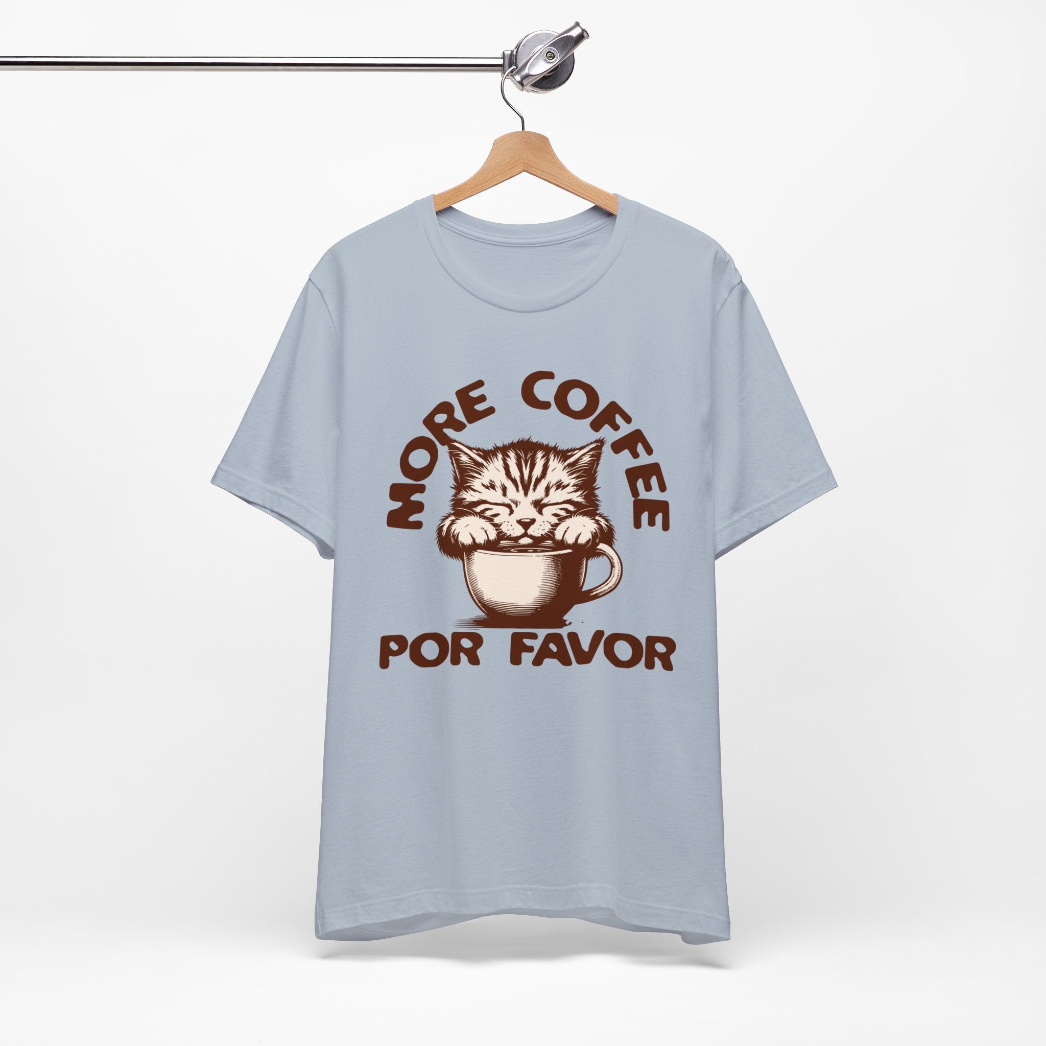 More Coffee Por Favor Funny Unisex Jersey Short Sleeve Tee, Gift for Mom, Gift for Dad, Gift for Teacher, Gift for friend