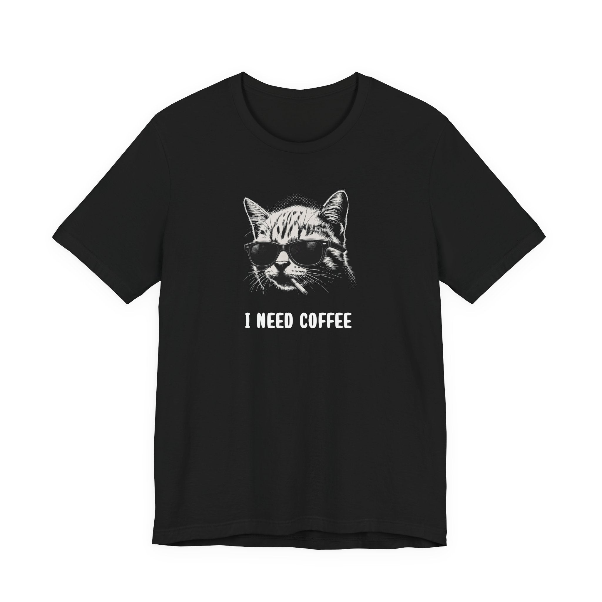 I Need Coffee Funny Cat Shirt, Cat Mom Tee, Gift for Cat lovers