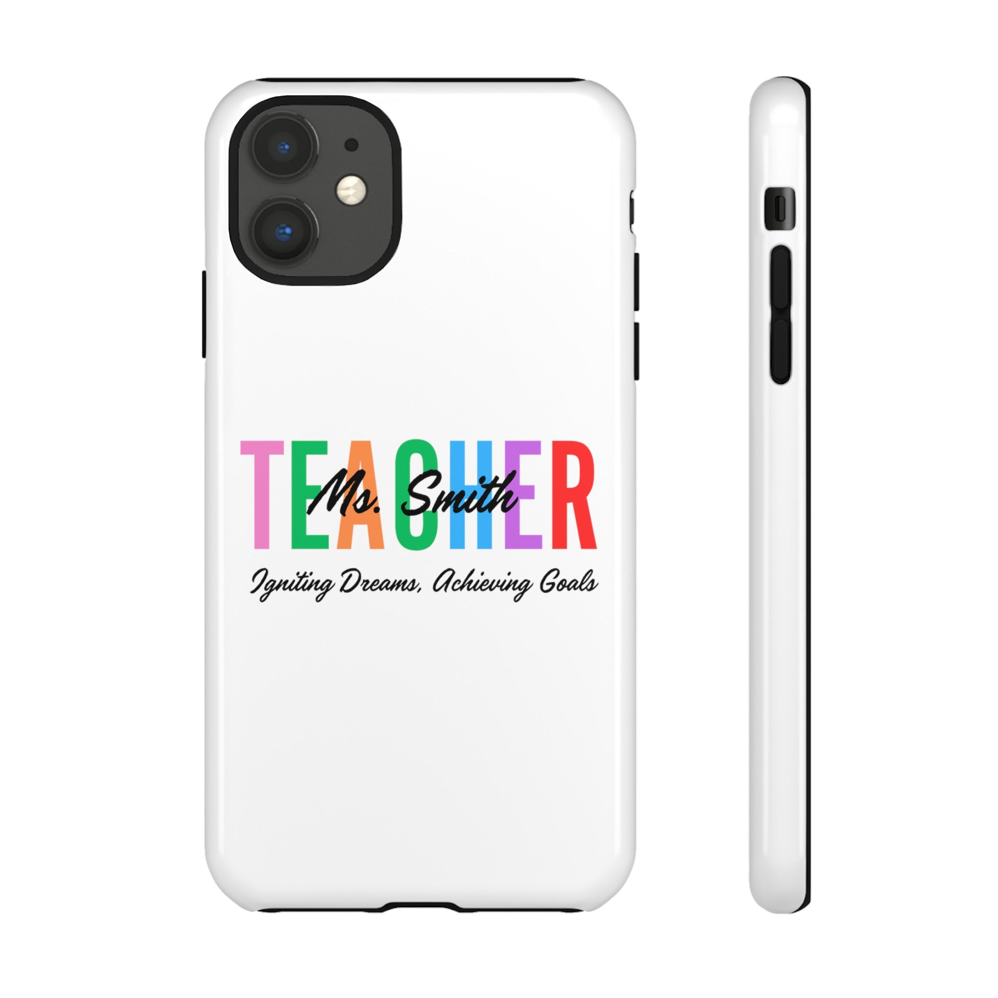 Personalized Teacher iPhones and Samsung Galaxy Tough Cases, Teacher Name, Gift for teacher, Teacher's Appreciation