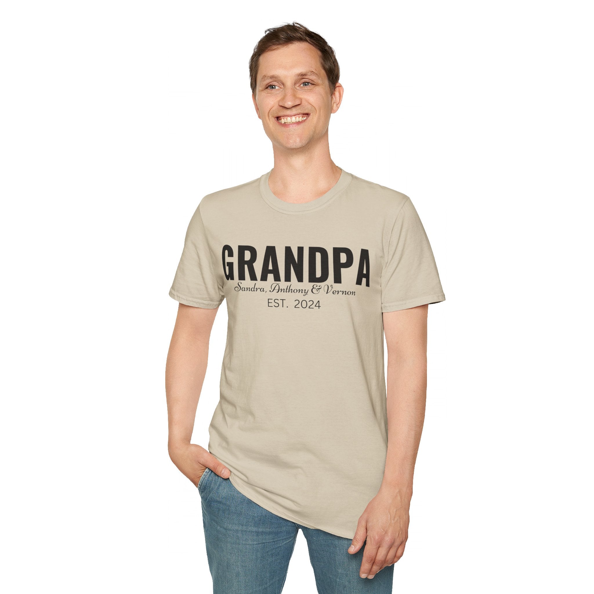 Personalized Grandpa Shirt with Grandkids Names , Fathers Day Gift For Grandpa, Gift From Grandkids, Gift from Kids