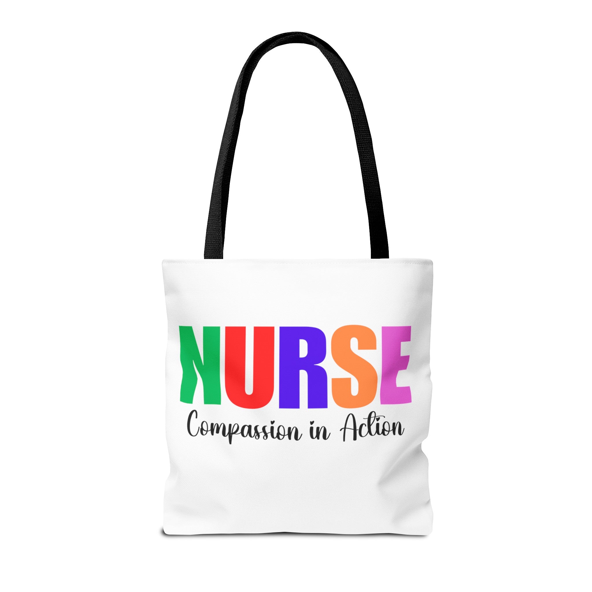 Nurse Compassion In Action Tote Bag (AOP), Gift for Nurse, Nurse Bag, Bag for Nurse