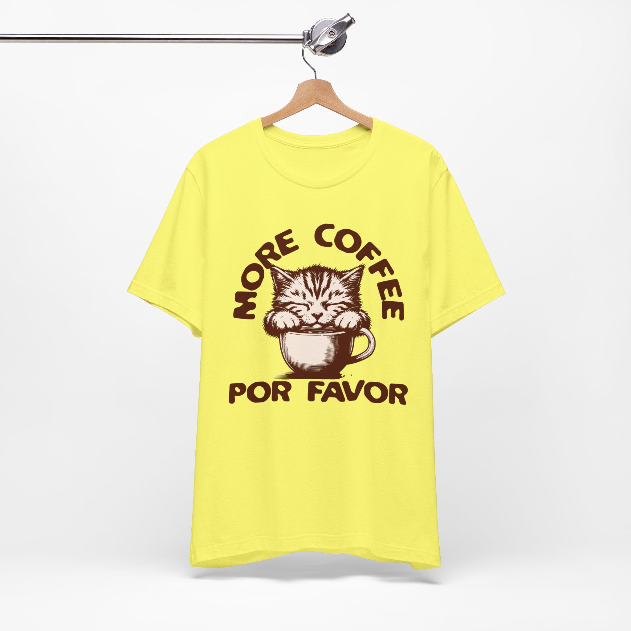 More Coffee Por Favor Funny Unisex Jersey Short Sleeve Tee, Gift for Mom, Gift for Dad, Gift for Teacher, Gift for friend