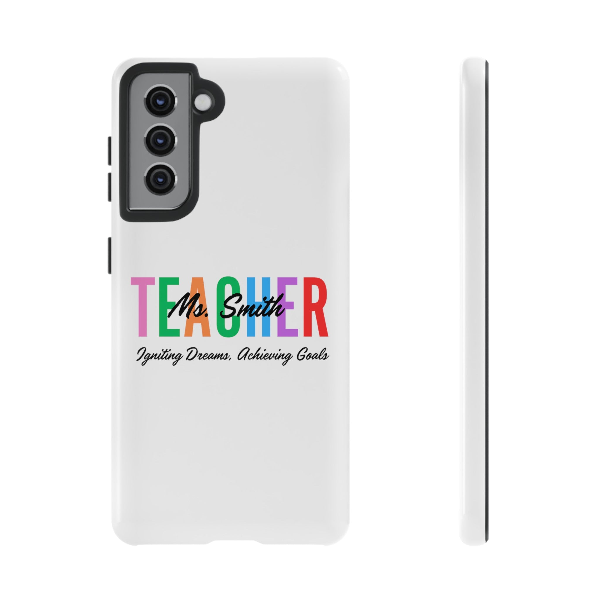 Personalized Teacher iPhones and Samsung Galaxy Tough Cases, Teacher Name, Gift for teacher, Teacher's Appreciation