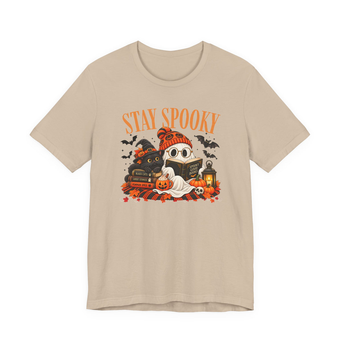 Stay Spooky T-Shirt, Halloween Ghost and Black Cat Sweatshirt, Halloween Gift