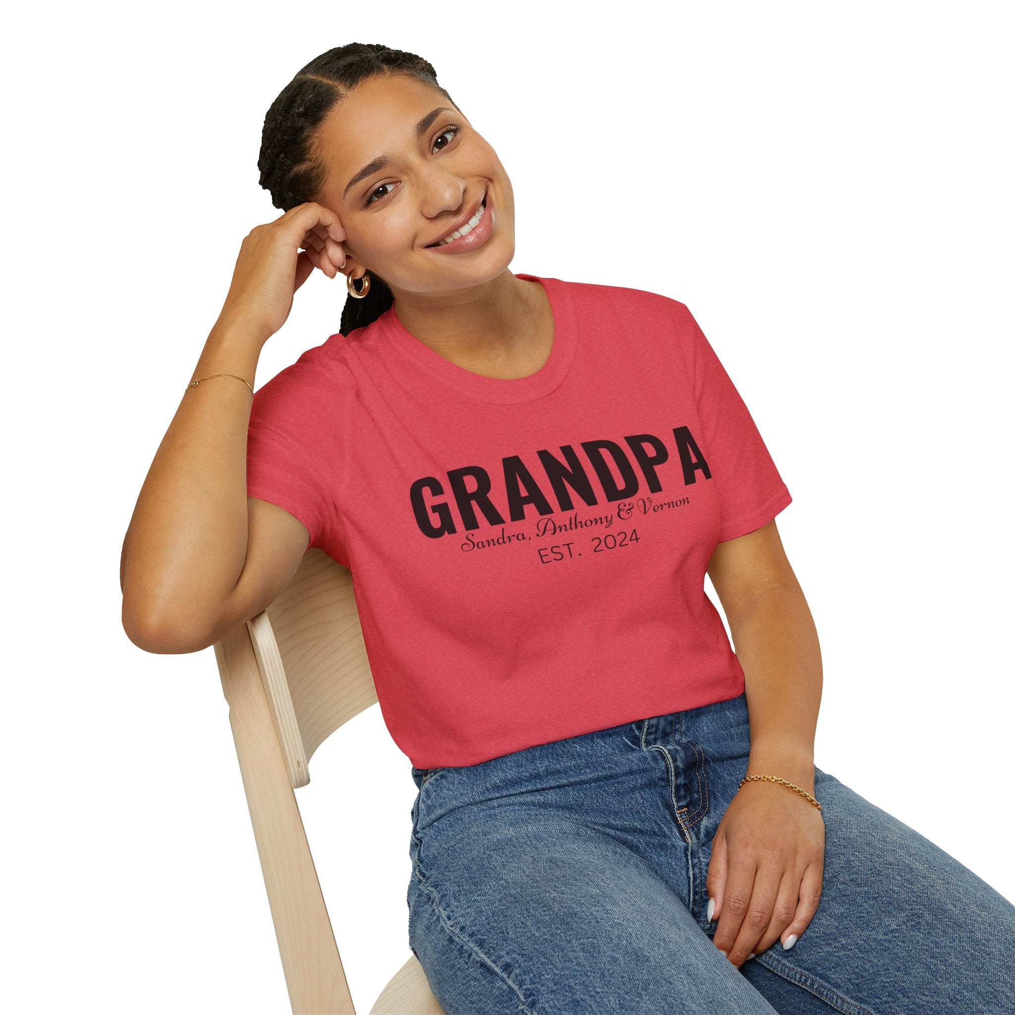 Personalized Grandpa Shirt with Grandkids Names , Fathers Day Gift For Grandpa, Gift From Grandkids, Gift from Kids