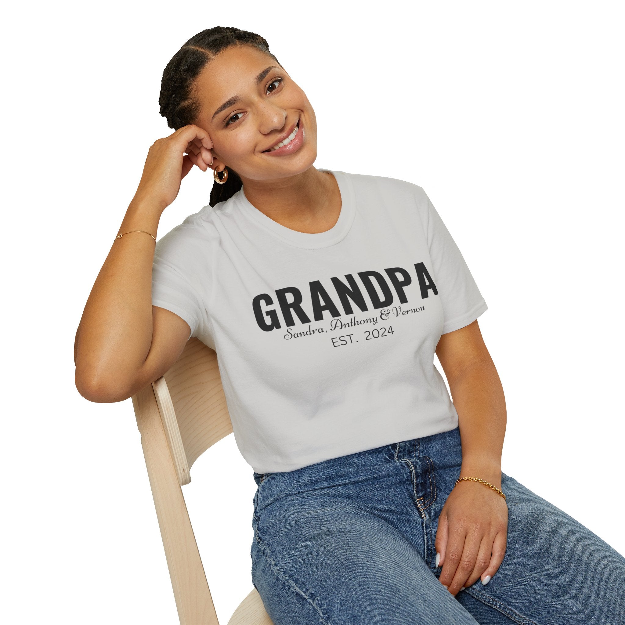 Personalized Grandpa Shirt with Grandkids Names , Fathers Day Gift For Grandpa, Gift From Grandkids, Gift from Kids