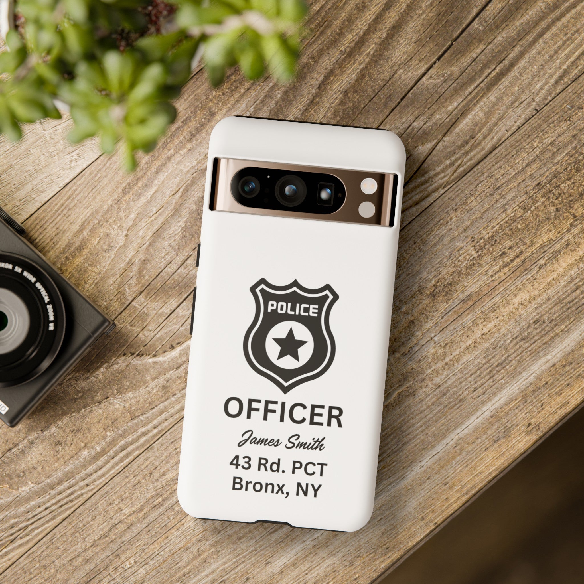 Personalized Police Officer iPhone, Samsung Tough Cases with Officer's Name and Precinct, Gift for Police Officers, Police Appreciation