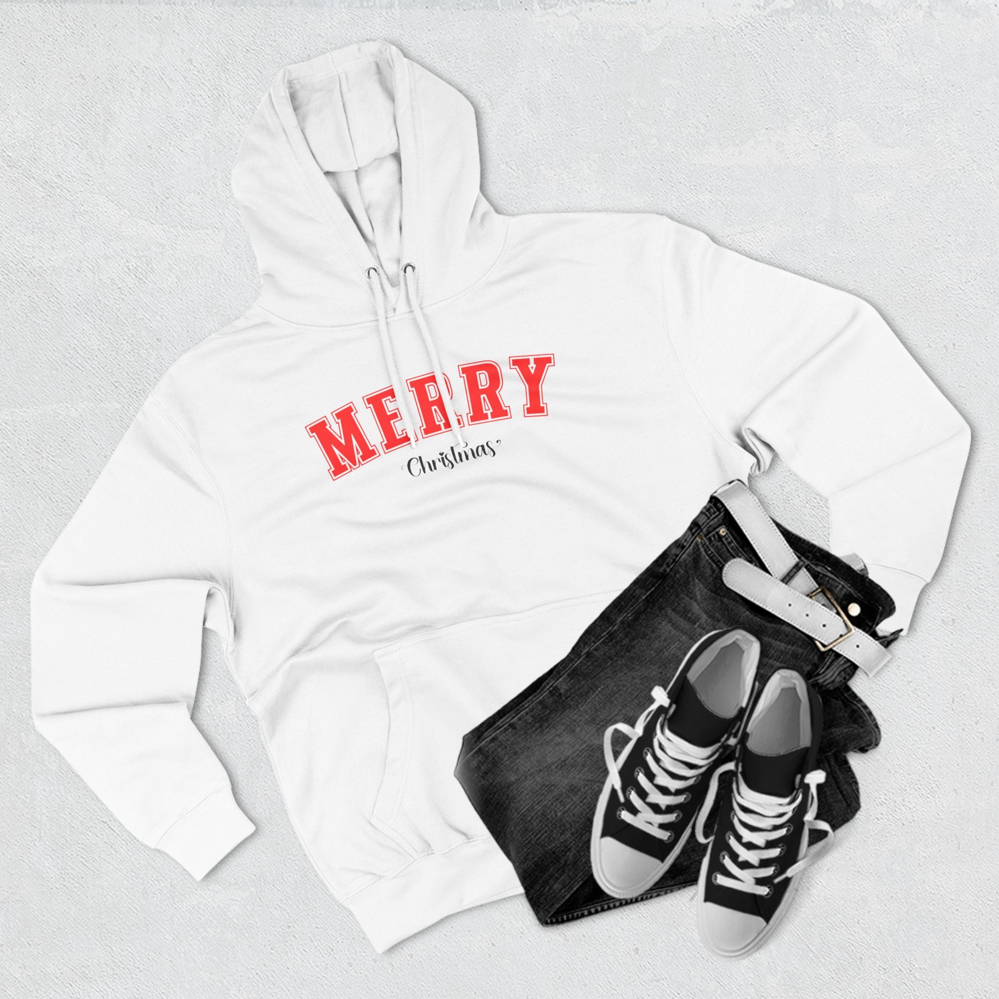 Christmas Hoodie, Christmas Sweater, Merry Christmas Fleece Hoodie for Cozy Holiday Comfort, Christmas Gift, Gift for Mom, Gift for Dad