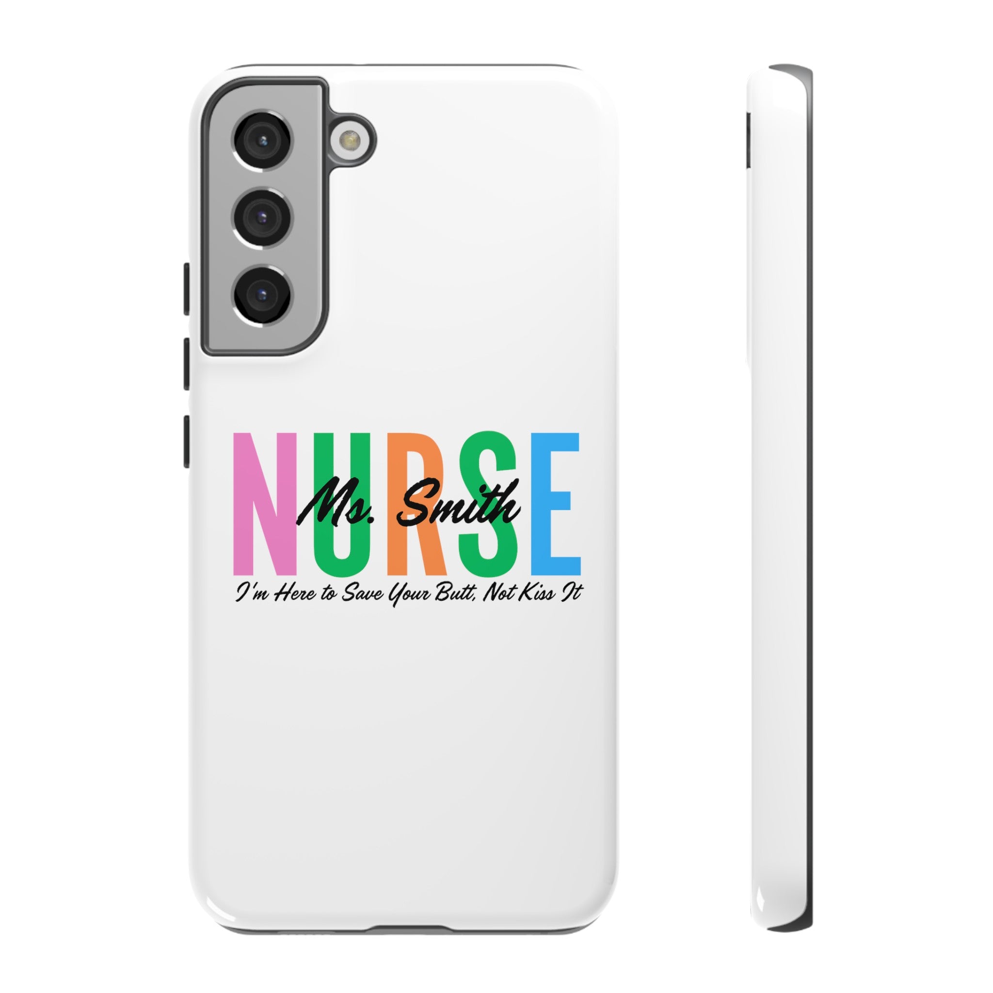 Personalized Nurse iPhones and Samsung Galaxy Tough Cases, Nurse Name, Gift for Nurse, Nurse's Appreciation