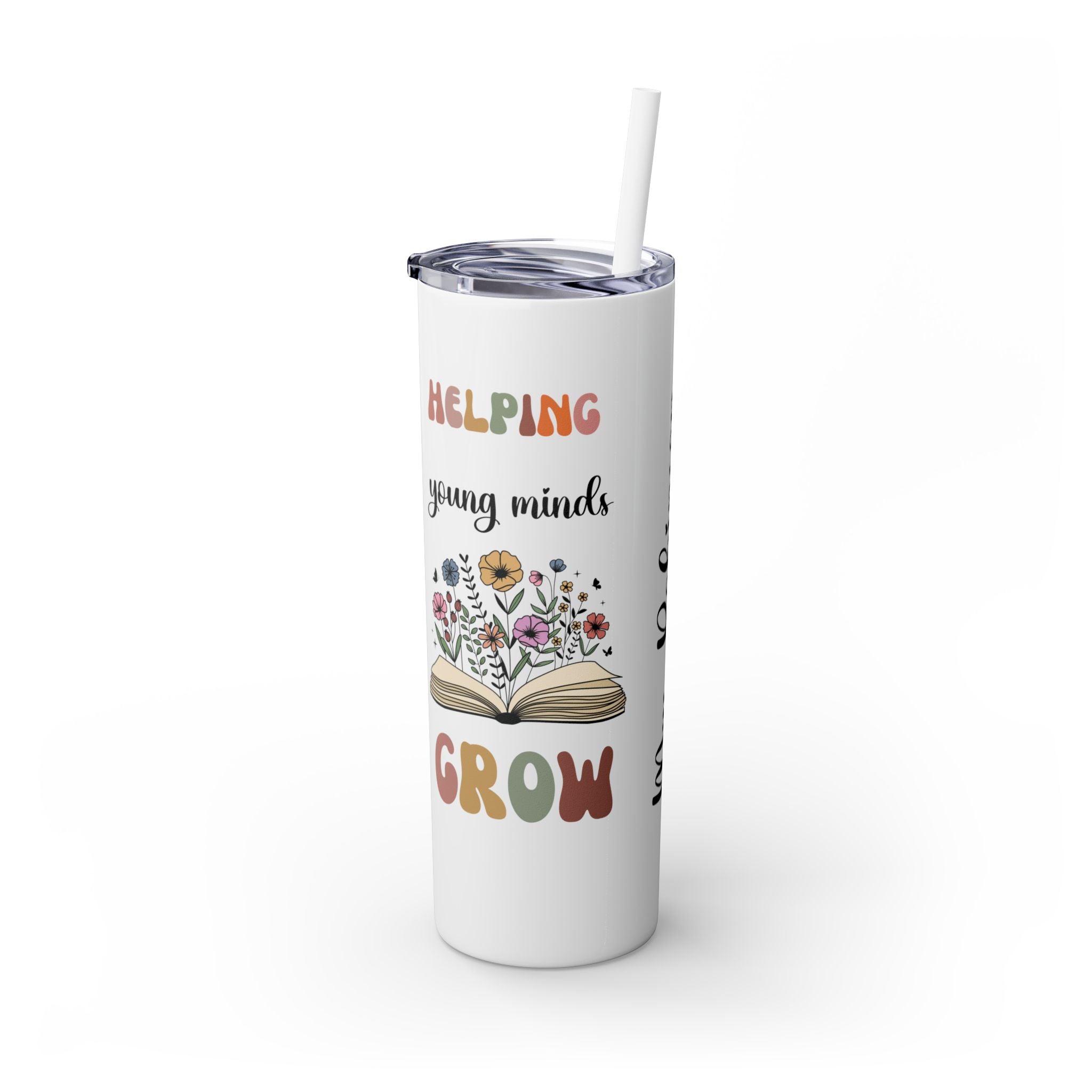 Teacher Gift - Personalized Tumbler Gift for Teacher - Helping Little Minds Grow Floral Tumbler Teacher Gifts - Teacher Appreciation Gift