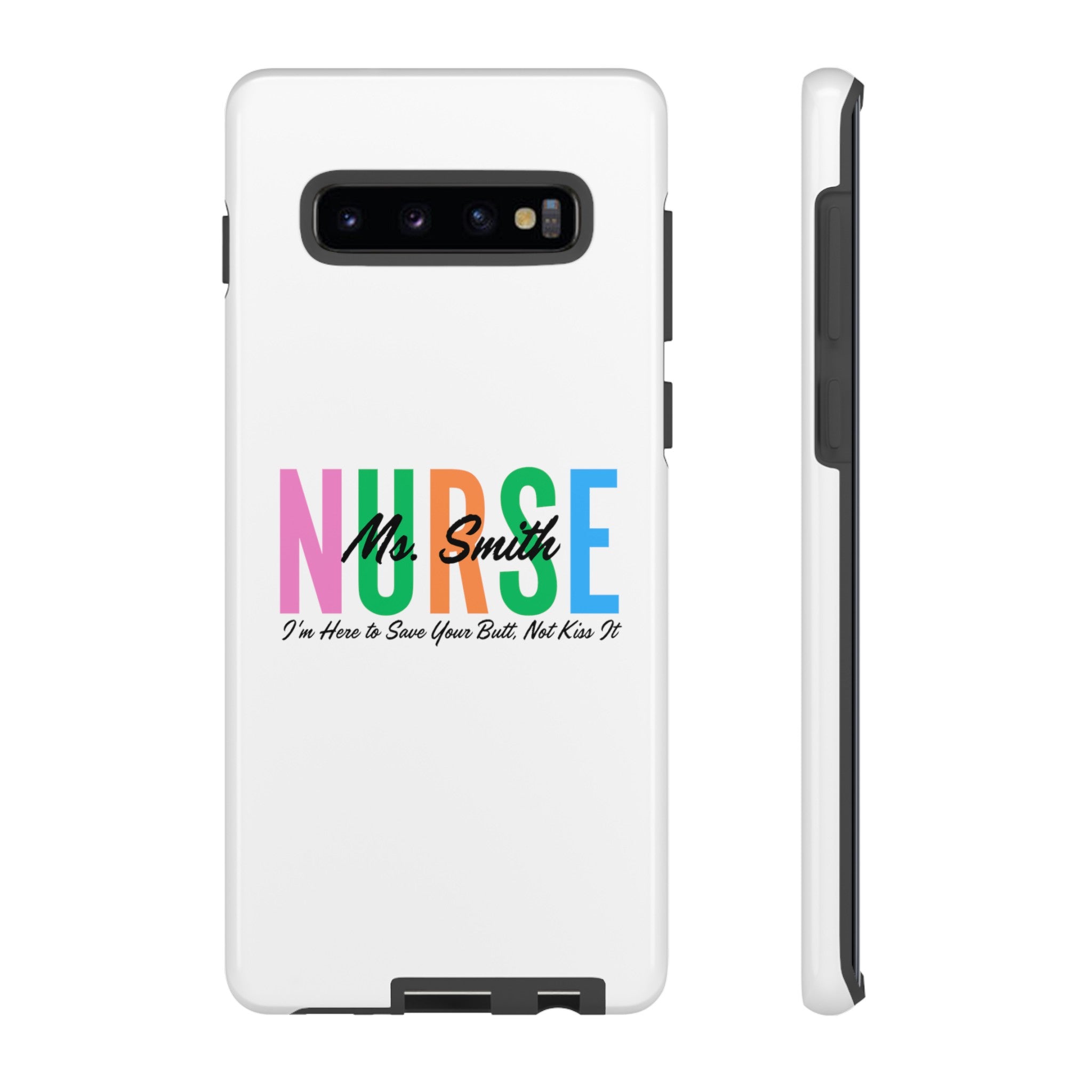 Personalized Nurse iPhones and Samsung Galaxy Tough Cases, Nurse Name, Gift for Nurse, Nurse's Appreciation