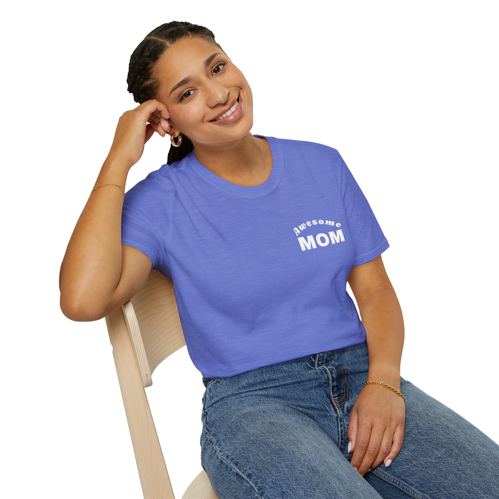 Awesome Mom Unisex Softstyle Crew Neck T-Shirt, Mother's Day Gift, Gift for Mom, Mom's Shirt