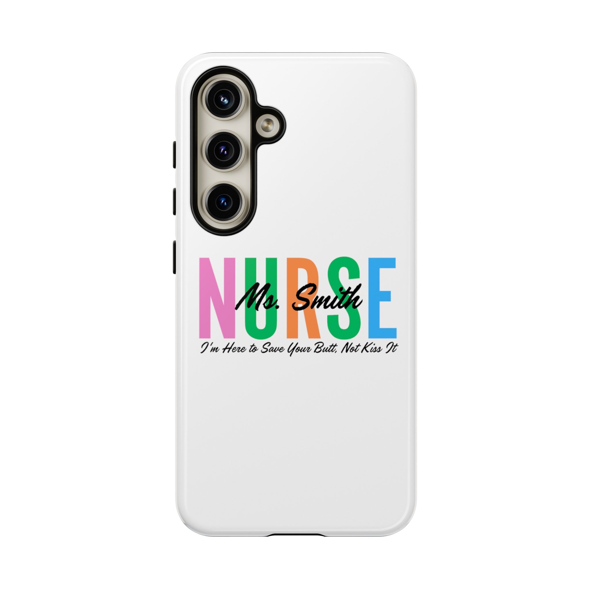 Personalized Nurse iPhones and Samsung Galaxy Tough Cases, Nurse Name, Gift for Nurse, Nurse's Appreciation