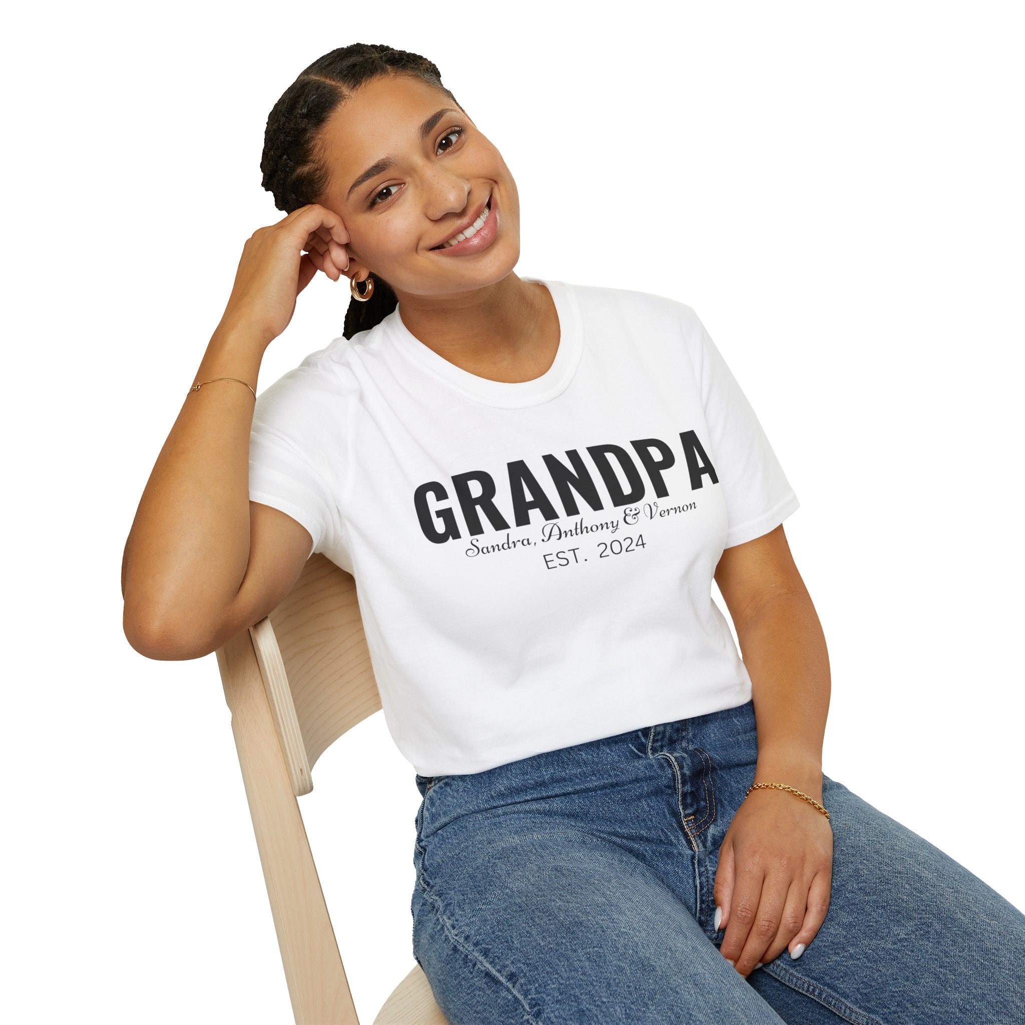 Personalized Grandpa Shirt with Grandkids Names , Fathers Day Gift For Grandpa, Gift From Grandkids, Gift from Kids