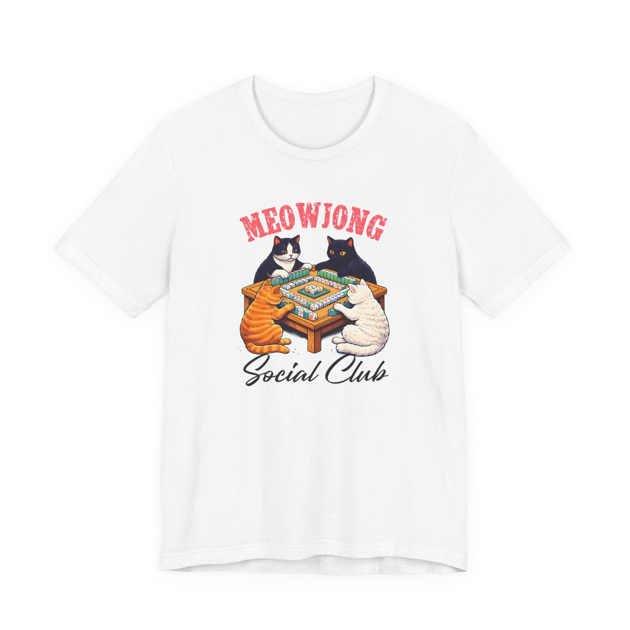 Funny Cat Shirt, Meowjong social club tee, Cat Mom Tee, Gift for Cat lover