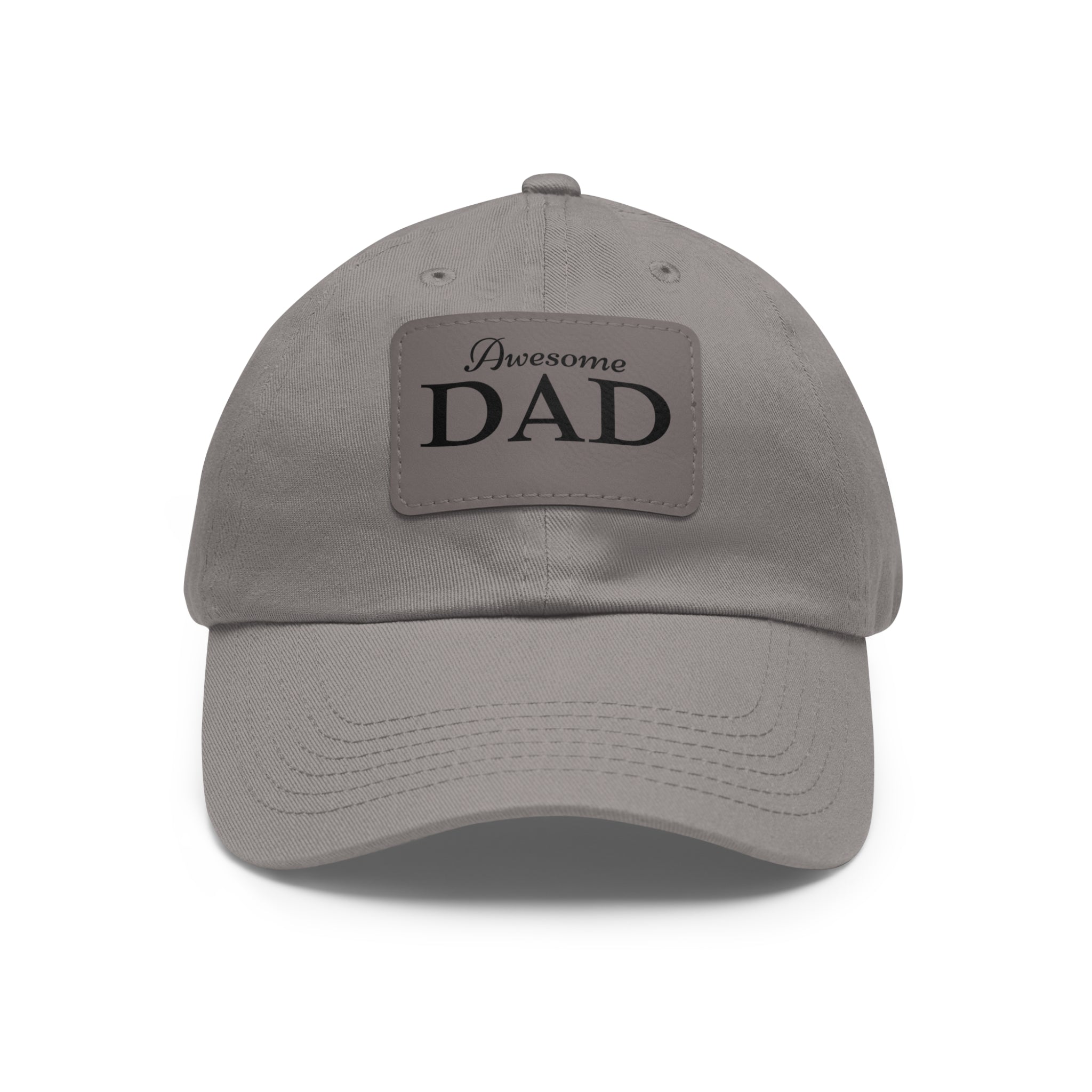 Awesome Dad Hat with Leather Patch (Rectangle), Best Father's Day Gift, Best Gift for Dad, Best Gift for Grandpa, Father's Day Hat