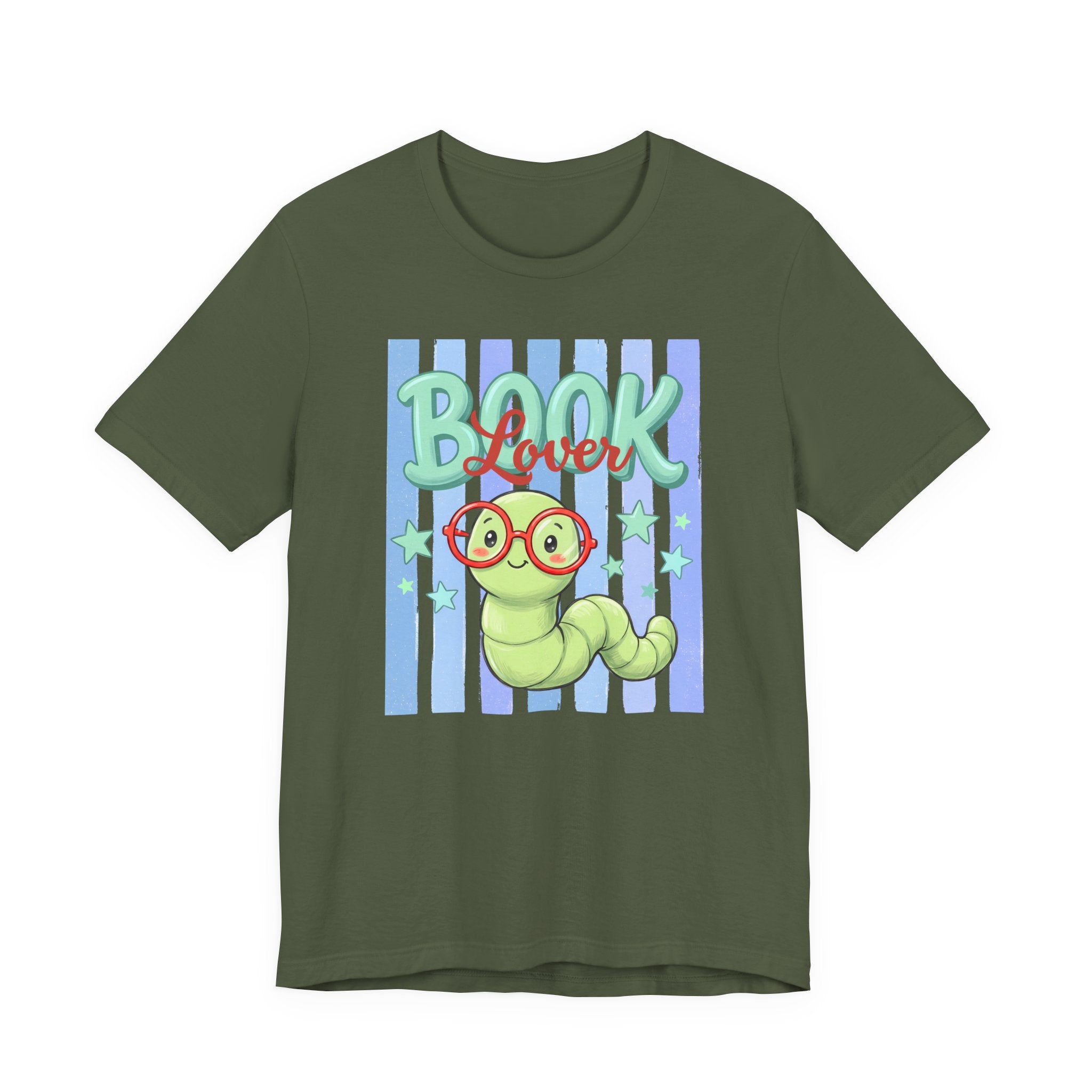Book Lover Shirt,  Bella Canvas 3001 Striped Book Lover Tee, Gift for Book Lover