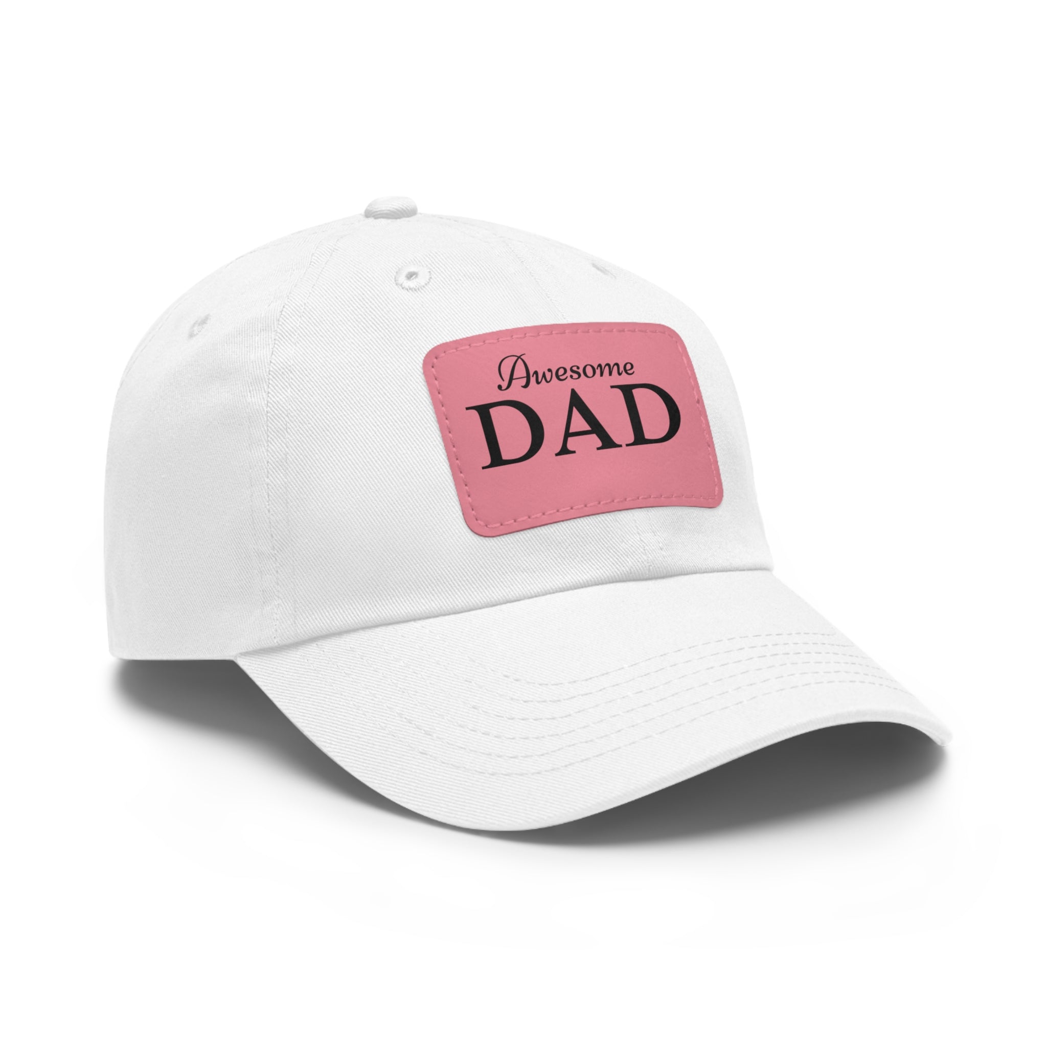 Awesome Dad Hat with Leather Patch (Rectangle), Best Father's Day Gift, Best Gift for Dad, Best Gift for Grandpa, Father's Day Hat