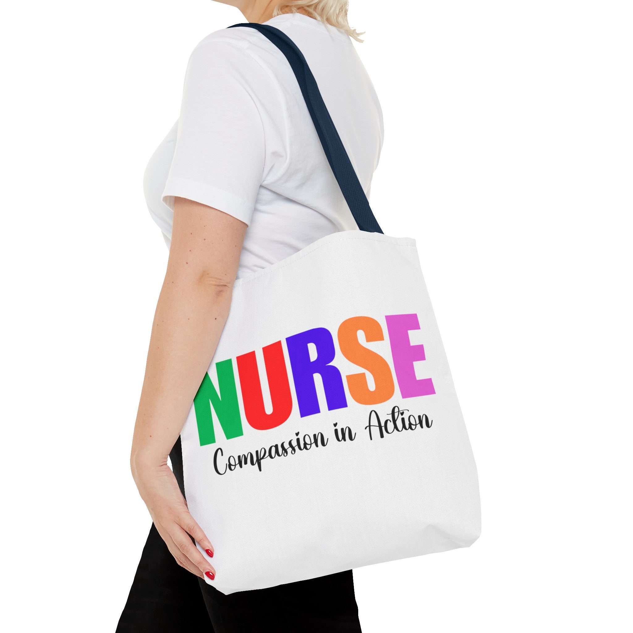 Nurse, Compassion In Action Tote Bag, Gift for Nurse, Nurse Appreciation Gift, Nurse Graduation Gift