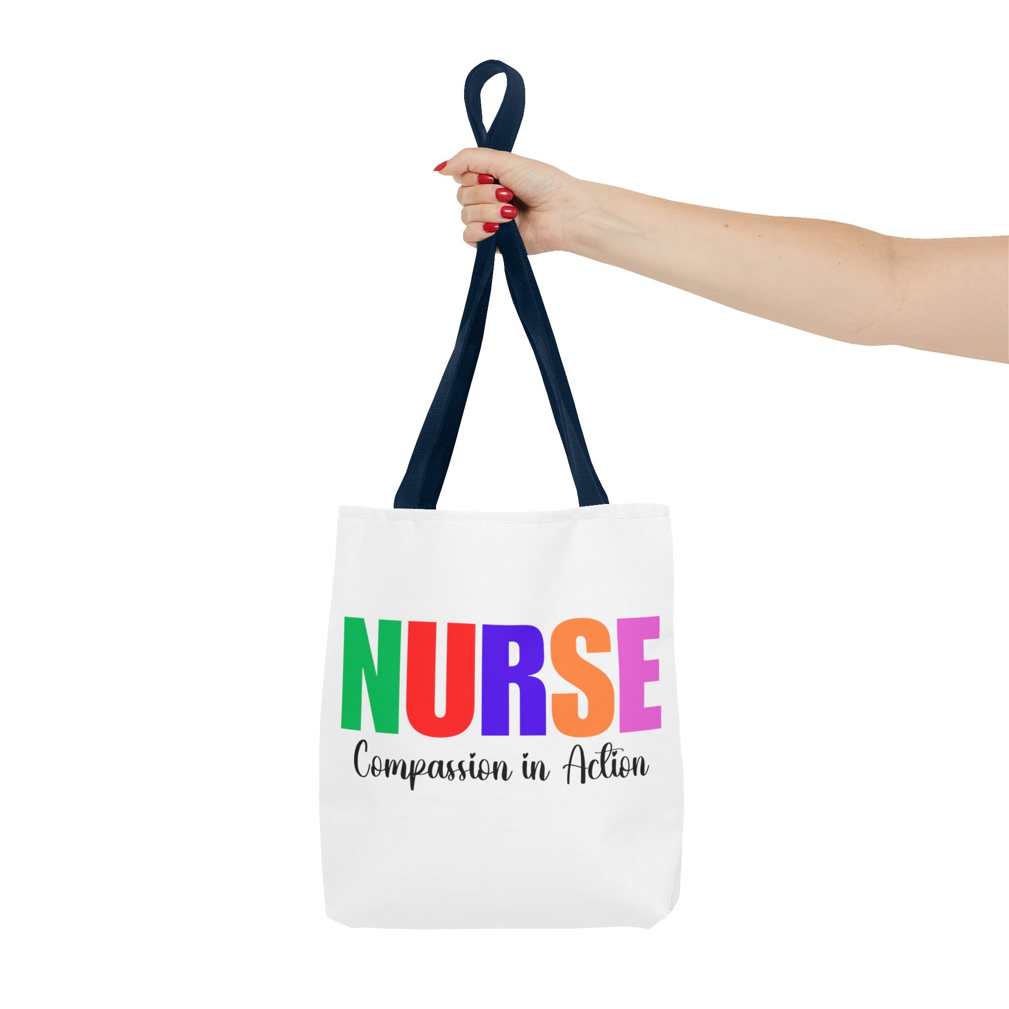 Nurse Compassion In Action Tote Bag (AOP), Gift for Nurse, Nurse Bag, Bag for Nurse