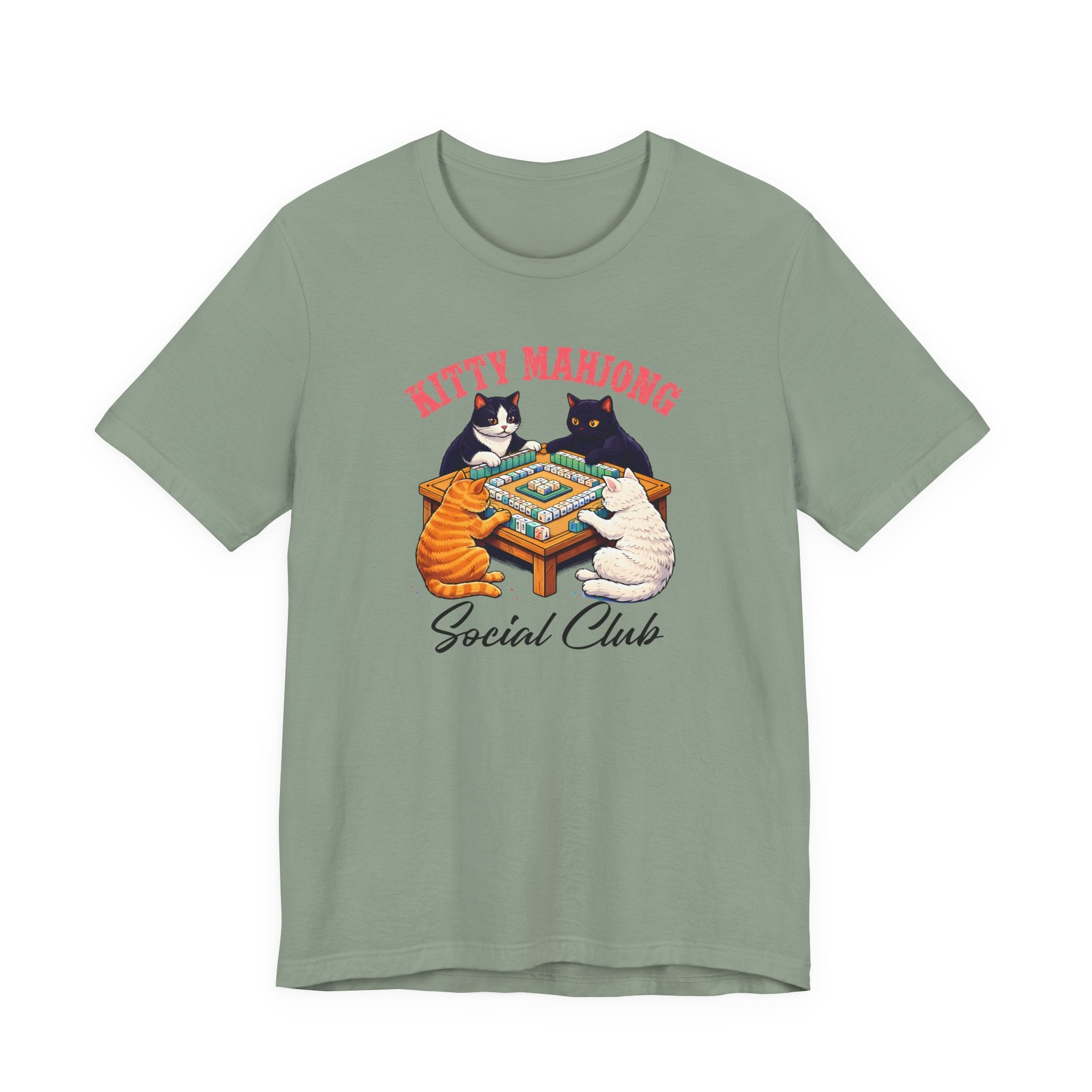 Funny Cat Shirt, Kitty Mahjong social club tee, Cat Mom Tee, Gift for Cat lover