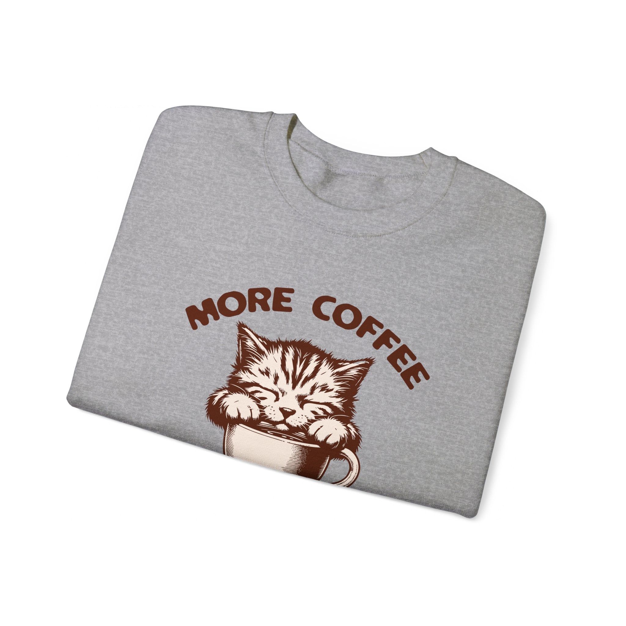 More Coffee Por Favor Funny Unisex Heavy Blend™ Crewneck Sweatshirt, Gift for Mom, Gift for Dad, Gift for Teacher, Gift for friend