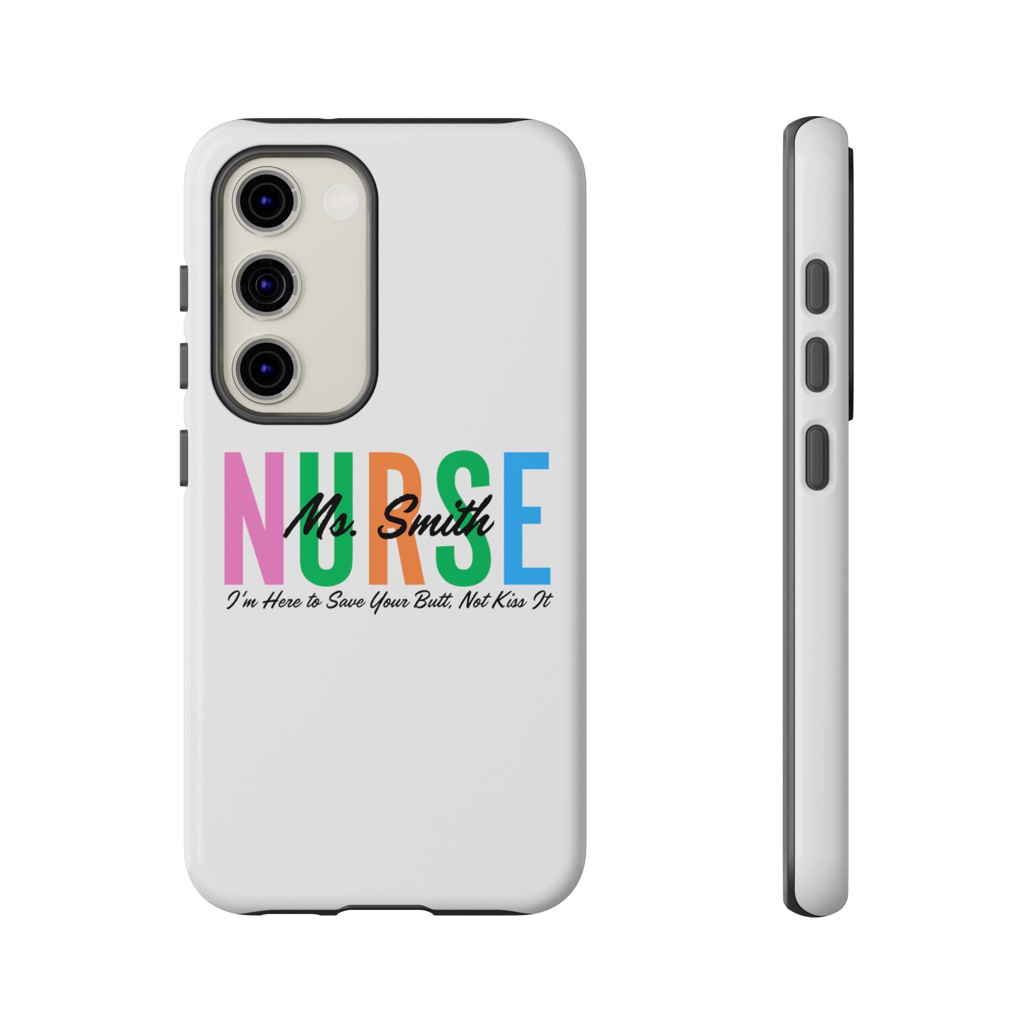 Personalized Nurse iPhones and Samsung Galaxy Tough Cases, Nurse Name, Gift for Nurse, Nurse's Appreciation