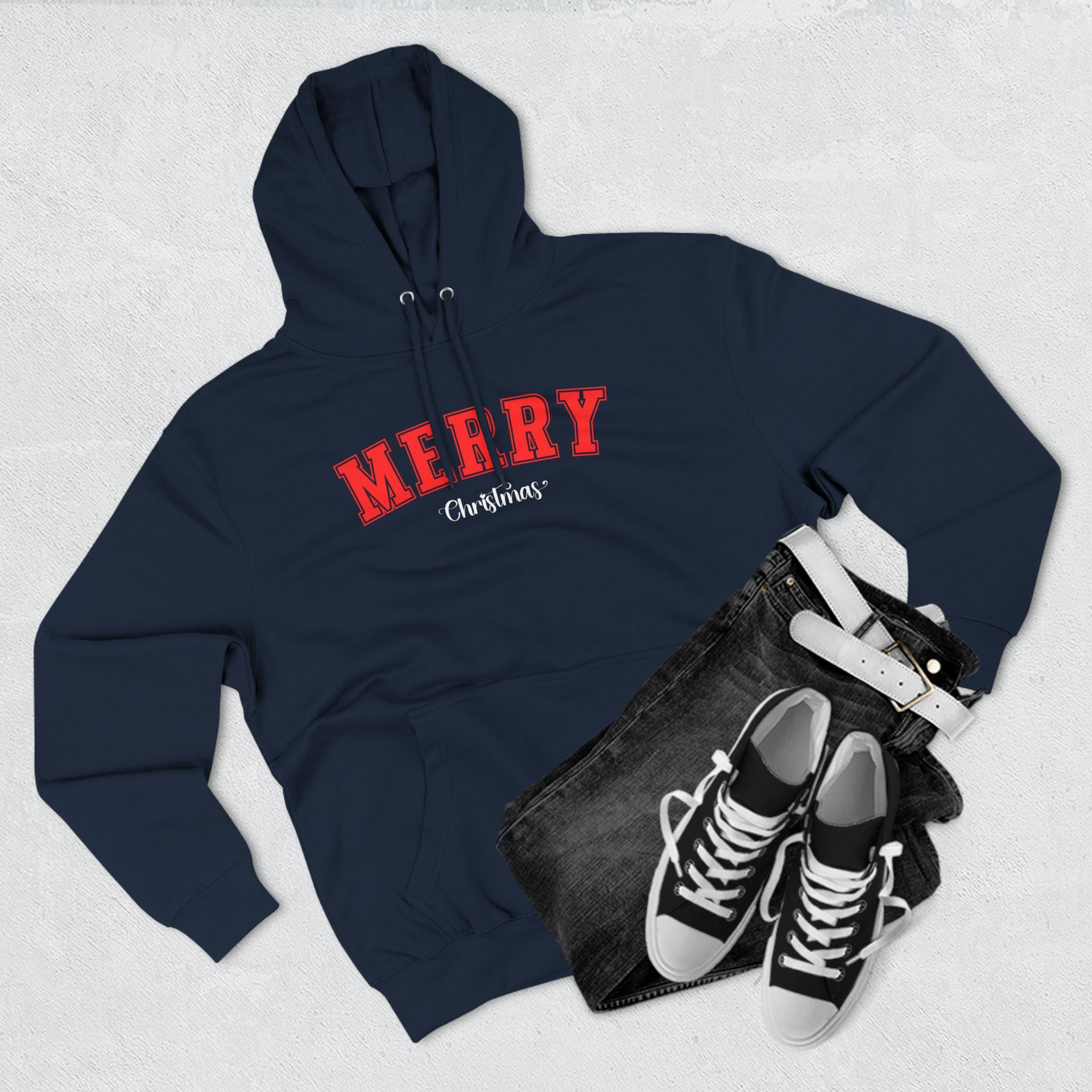 Christmas Hoodie, Christmas Sweater, Merry Christmas Fleece Hoodie for Cozy Holiday Comfort, Christmas Gift, Gift for Mom, Gift for Dad