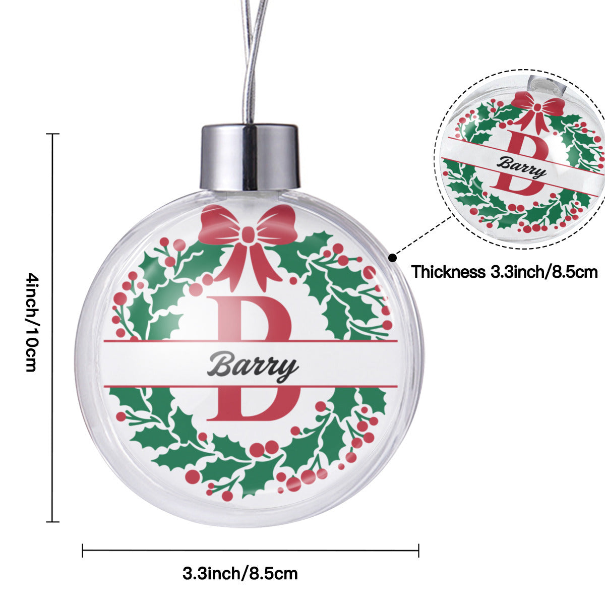 Transparent Spherical Christmas Ornaments