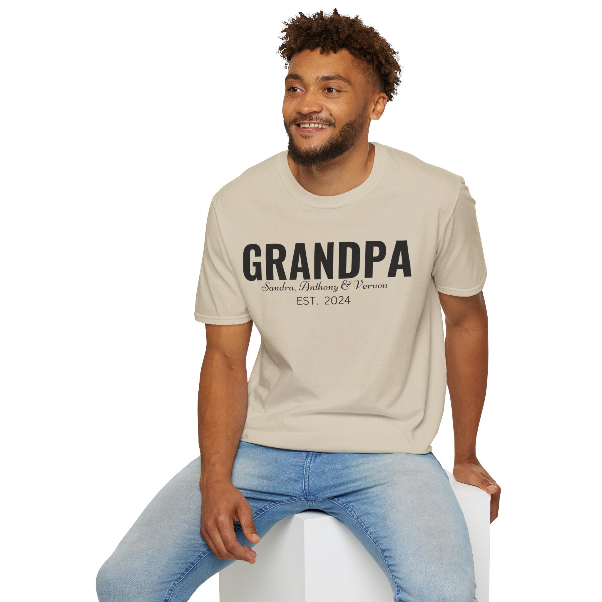 Personalized Grandpa Shirt with Grandkids Names , Fathers Day Gift For Grandpa, Gift From Grandkids, Gift from Kids