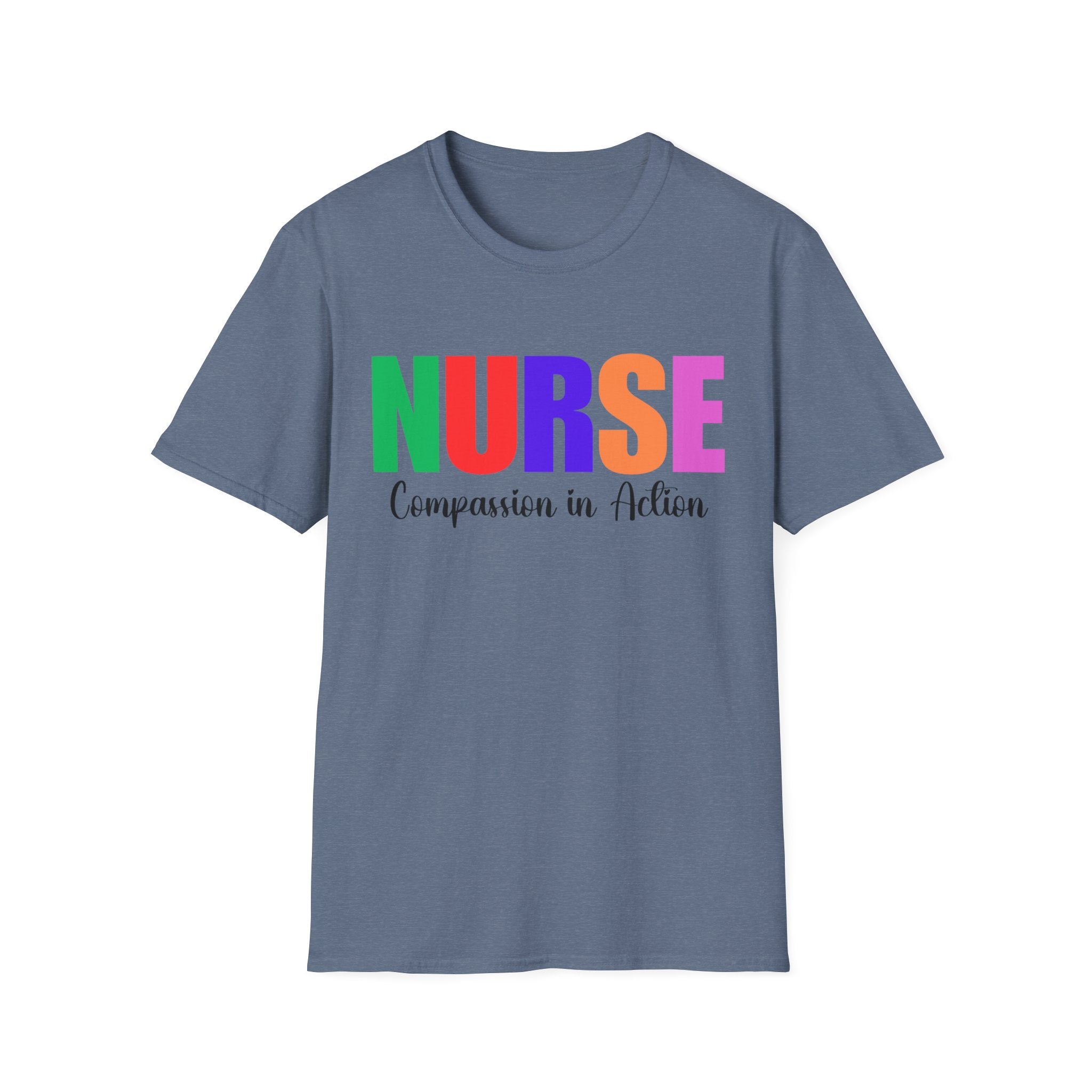 Nurse Compassion In Action Unisex Softstyle T-Shirt, Gift for Nurse, nurse Life t-shirt, Nurse t-shirt
