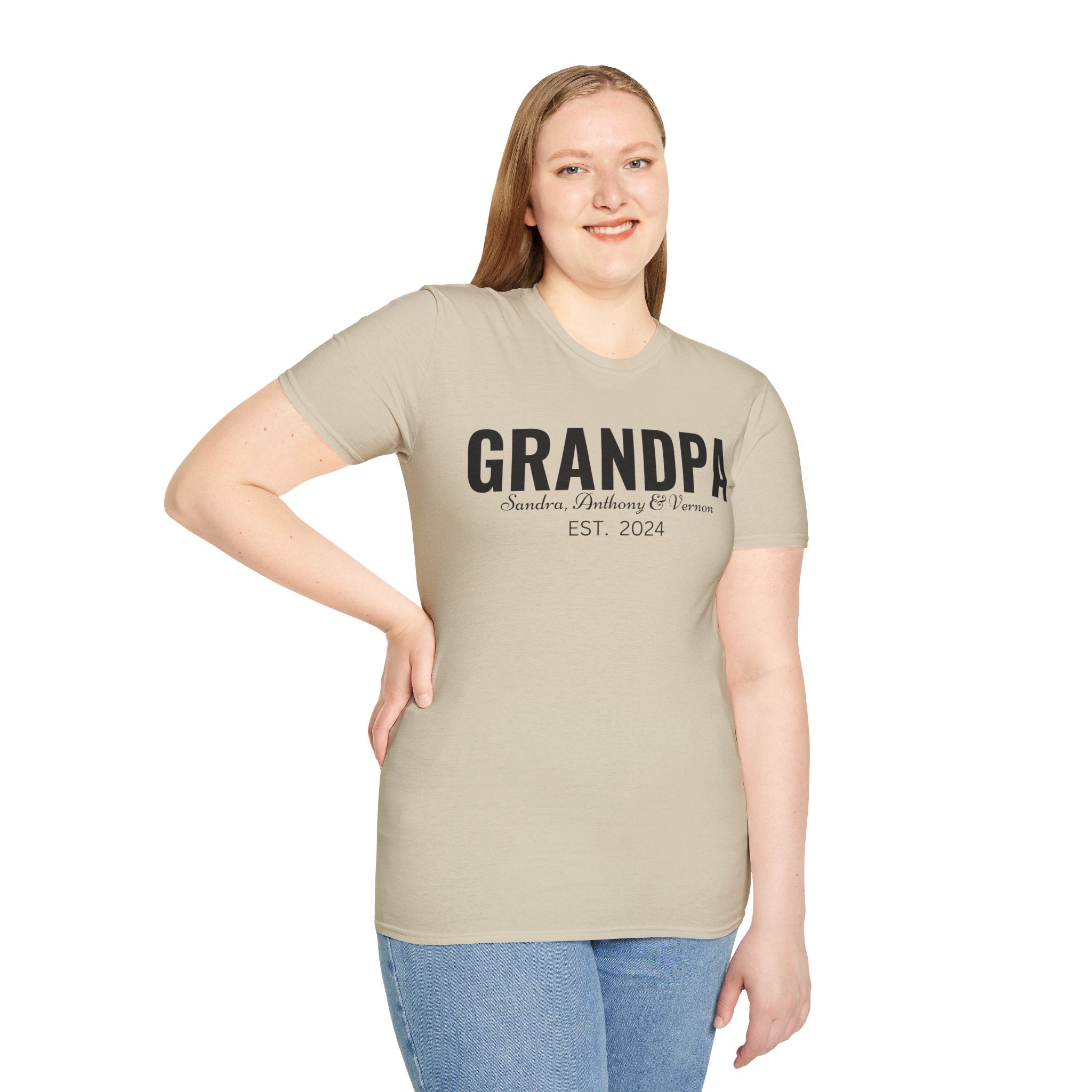 Personalized Grandpa Shirt with Grandkids Names , Fathers Day Gift For Grandpa, Gift From Grandkids, Gift from Kids