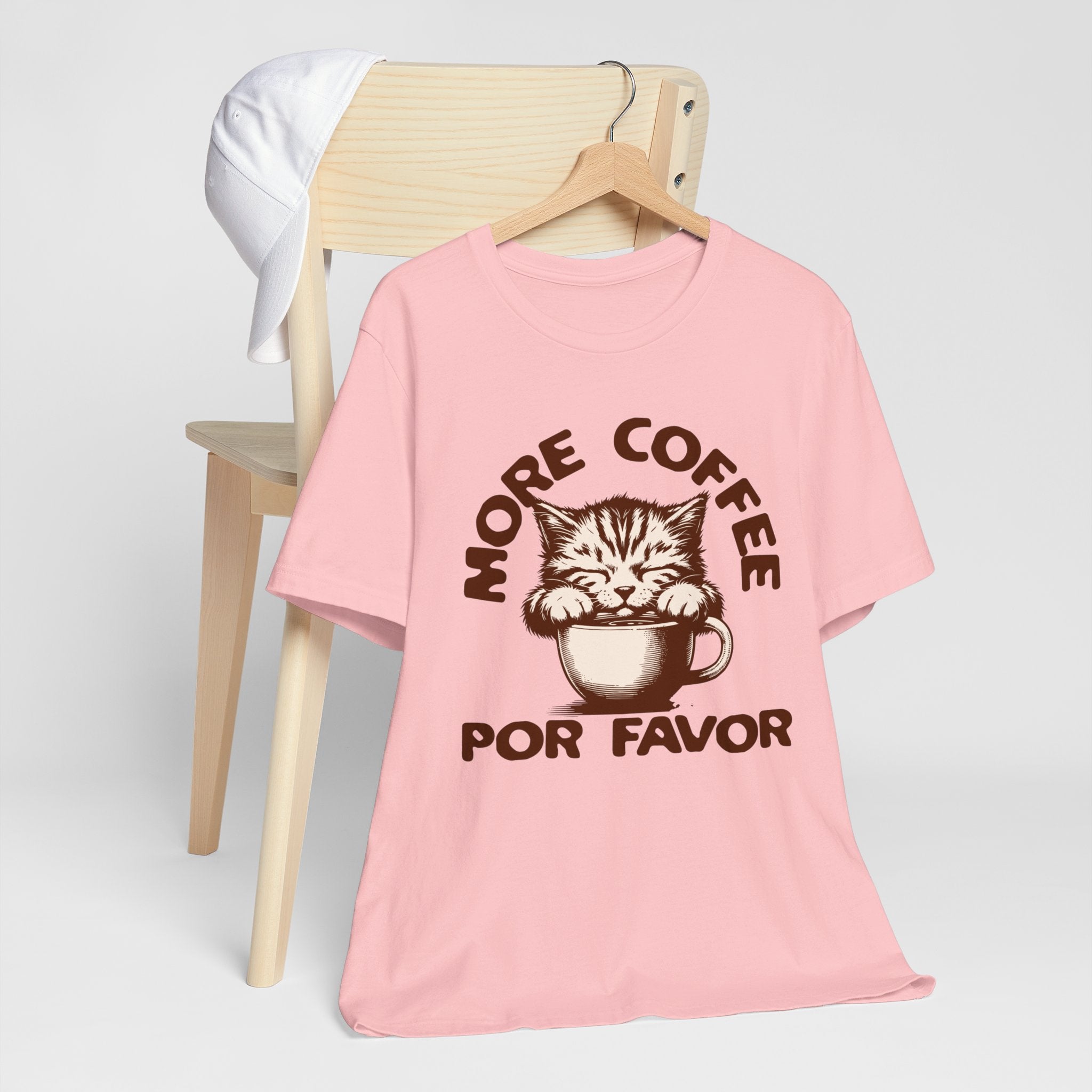 More Coffee Por Favor Funny Unisex Jersey Short Sleeve Tee, Gift for Mom, Gift for Dad, Gift for Teacher, Gift for friend