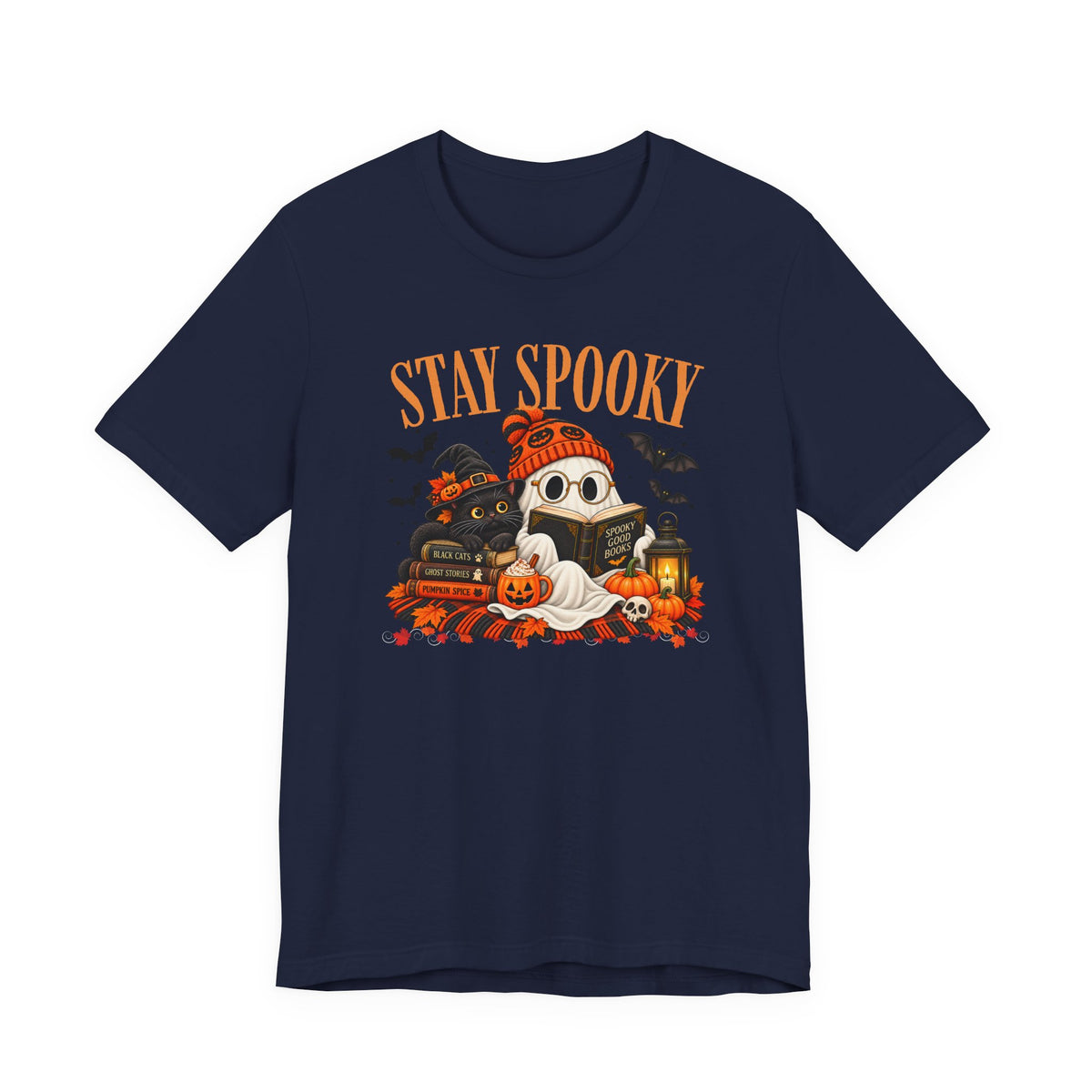 Stay Spooky T-Shirt, Halloween Ghost and Black Cat Sweatshirt, Halloween Gift