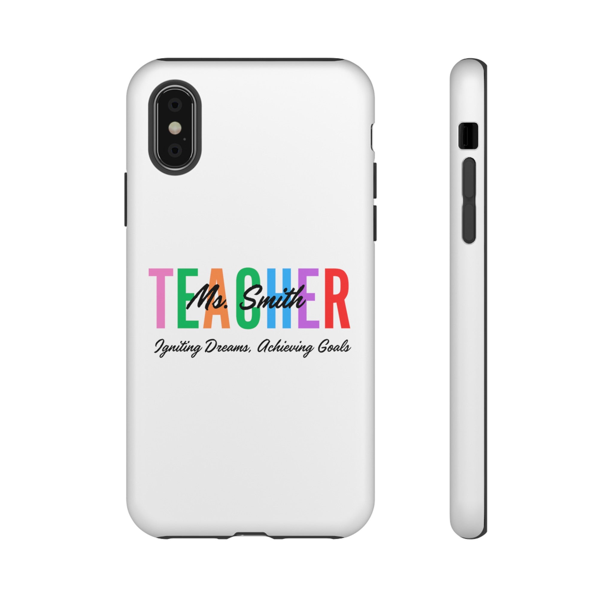 Personalized Teacher iPhones and Samsung Galaxy Tough Cases, Teacher Name, Gift for teacher, Teacher's Appreciation