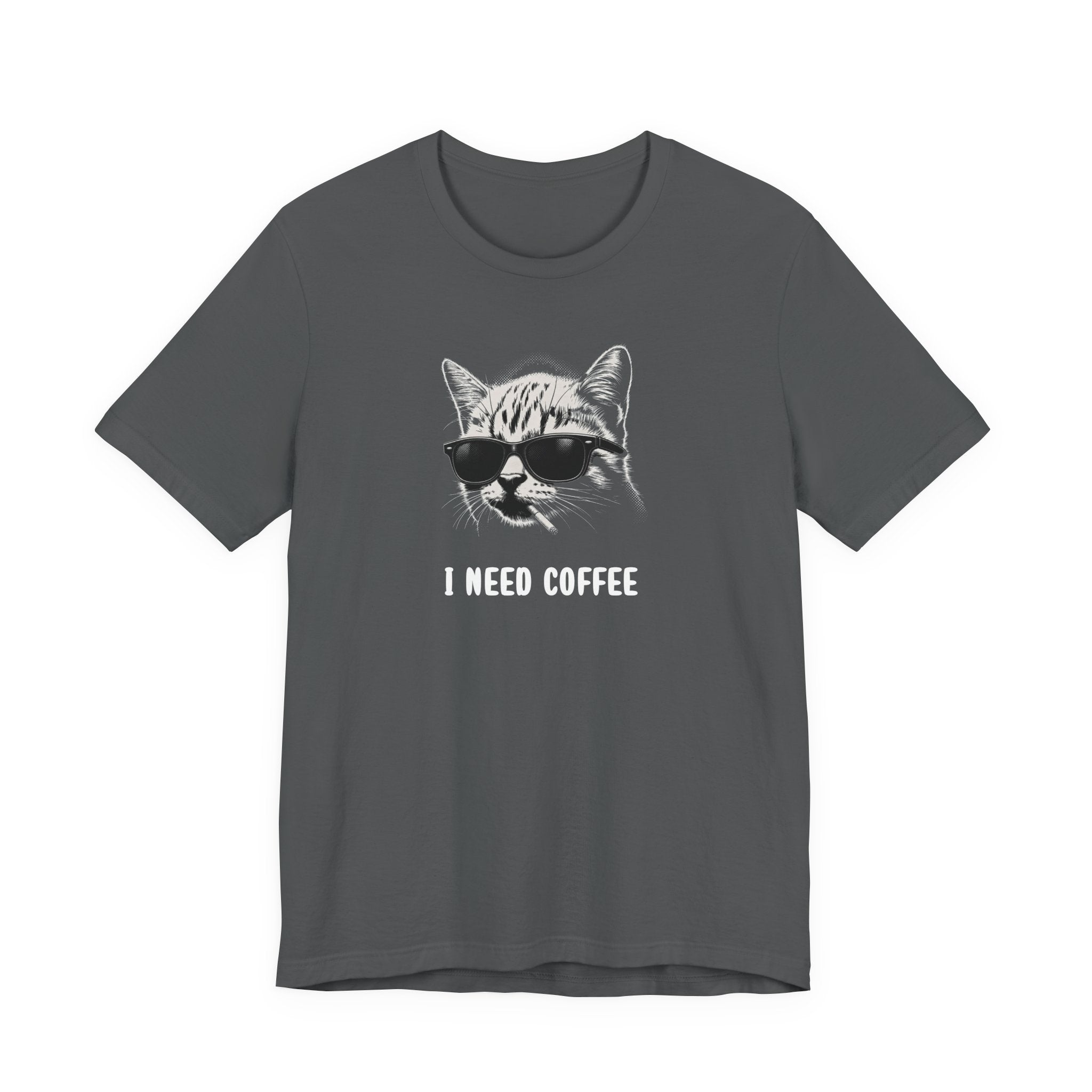 I Need Coffee Funny Cat Shirt, Cat Mom Tee, Gift for Cat lovers