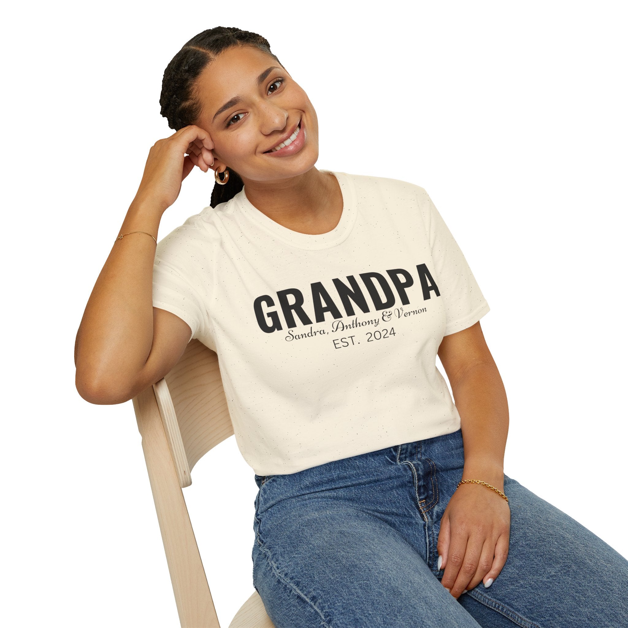 Personalized Grandpa Shirt with Grandkids Names , Fathers Day Gift For Grandpa, Gift From Grandkids, Gift from Kids