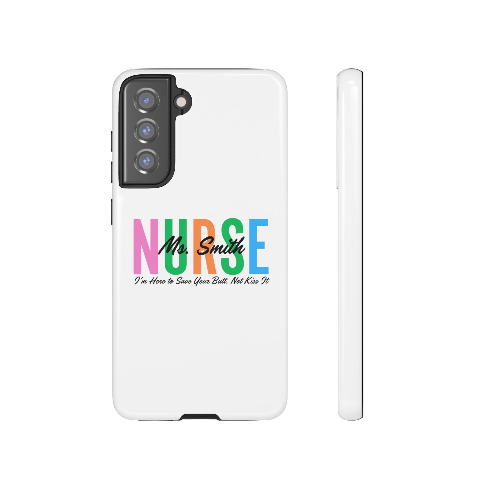 Personalized Nurse iPhones and Samsung Galaxy Tough Cases, Nurse Name, Gift for Nurse, Nurse's Appreciation