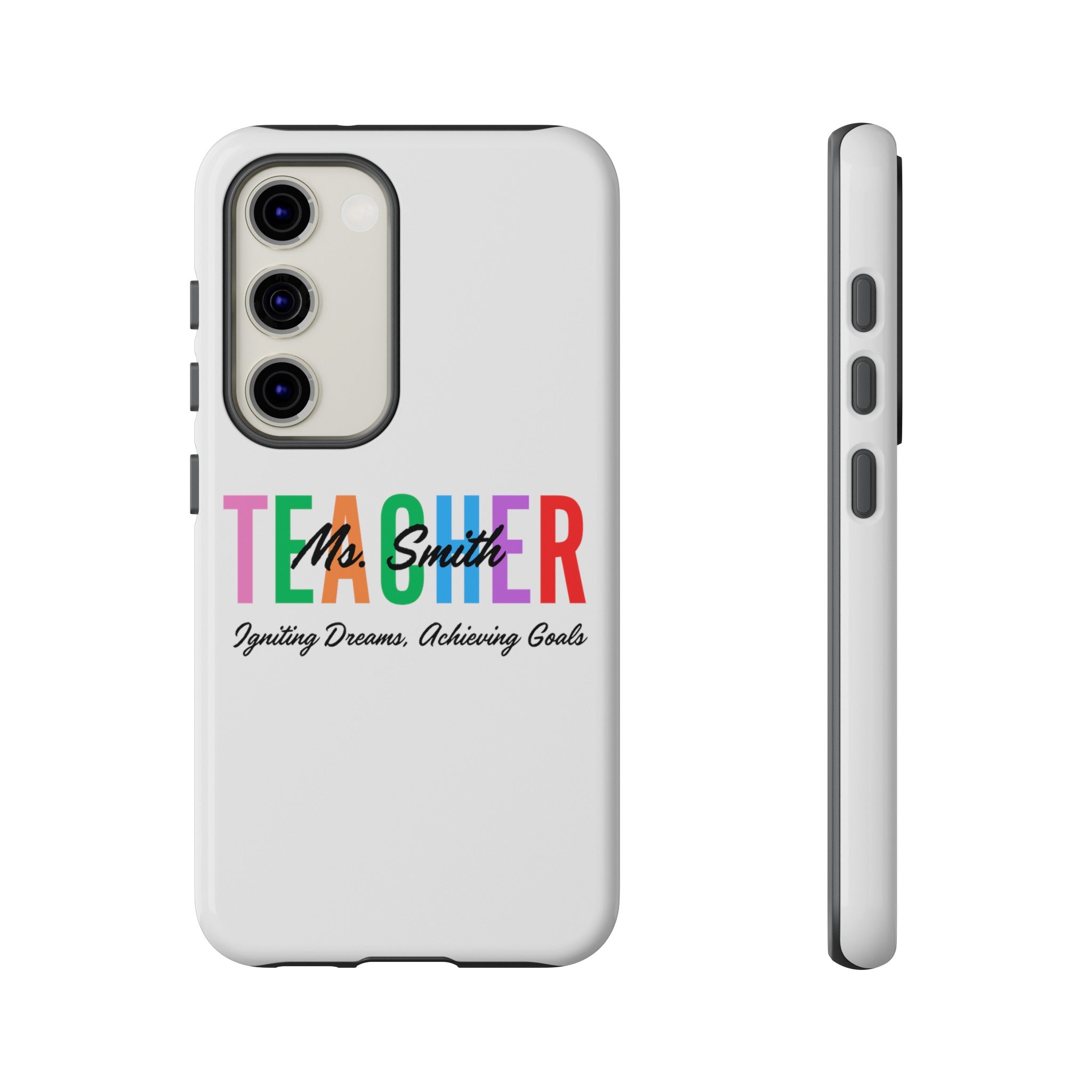 Personalized Teacher iPhones and Samsung Galaxy Tough Cases, Teacher Name, Gift for teacher, Teacher's Appreciation